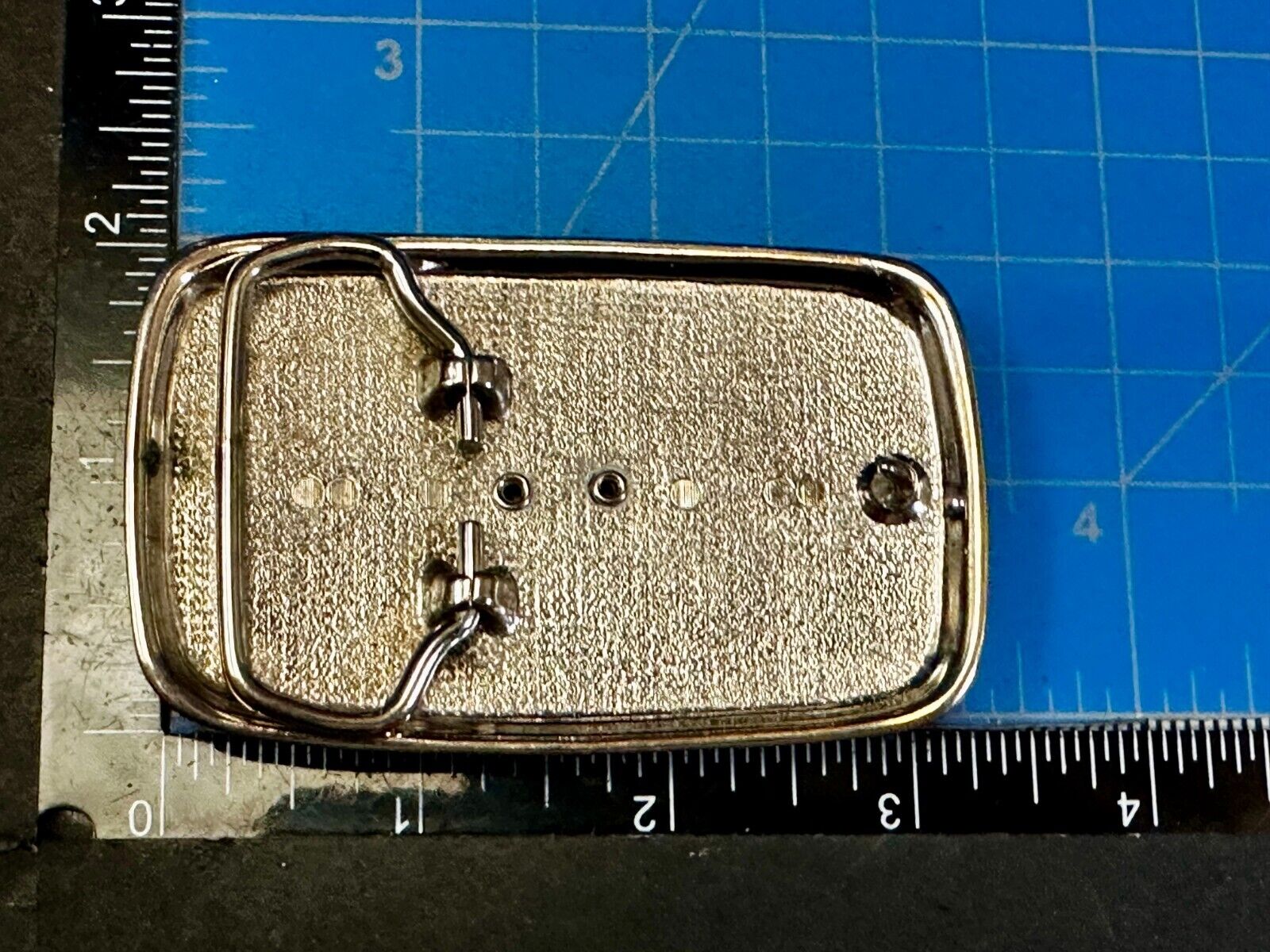 Vintage Faux Stone Belt Buckle - or Blank for your silver dollar coin Project!