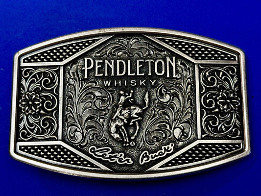 2022 Pendleton Whiskey Leter Buck Rodeo Cowboys Montana Silversmiths Belt Buckle