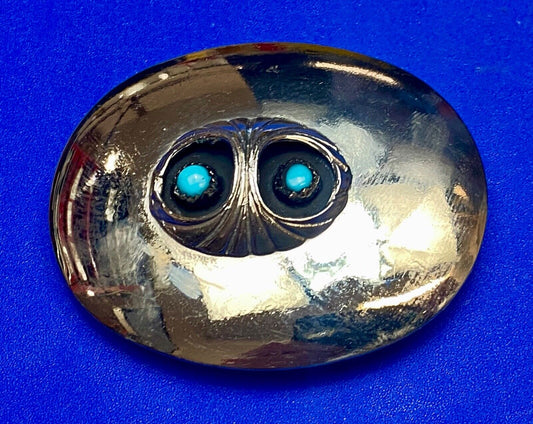 B Cayaditto Zuni Navajo Native American Belt Buckle - see BC hallmark