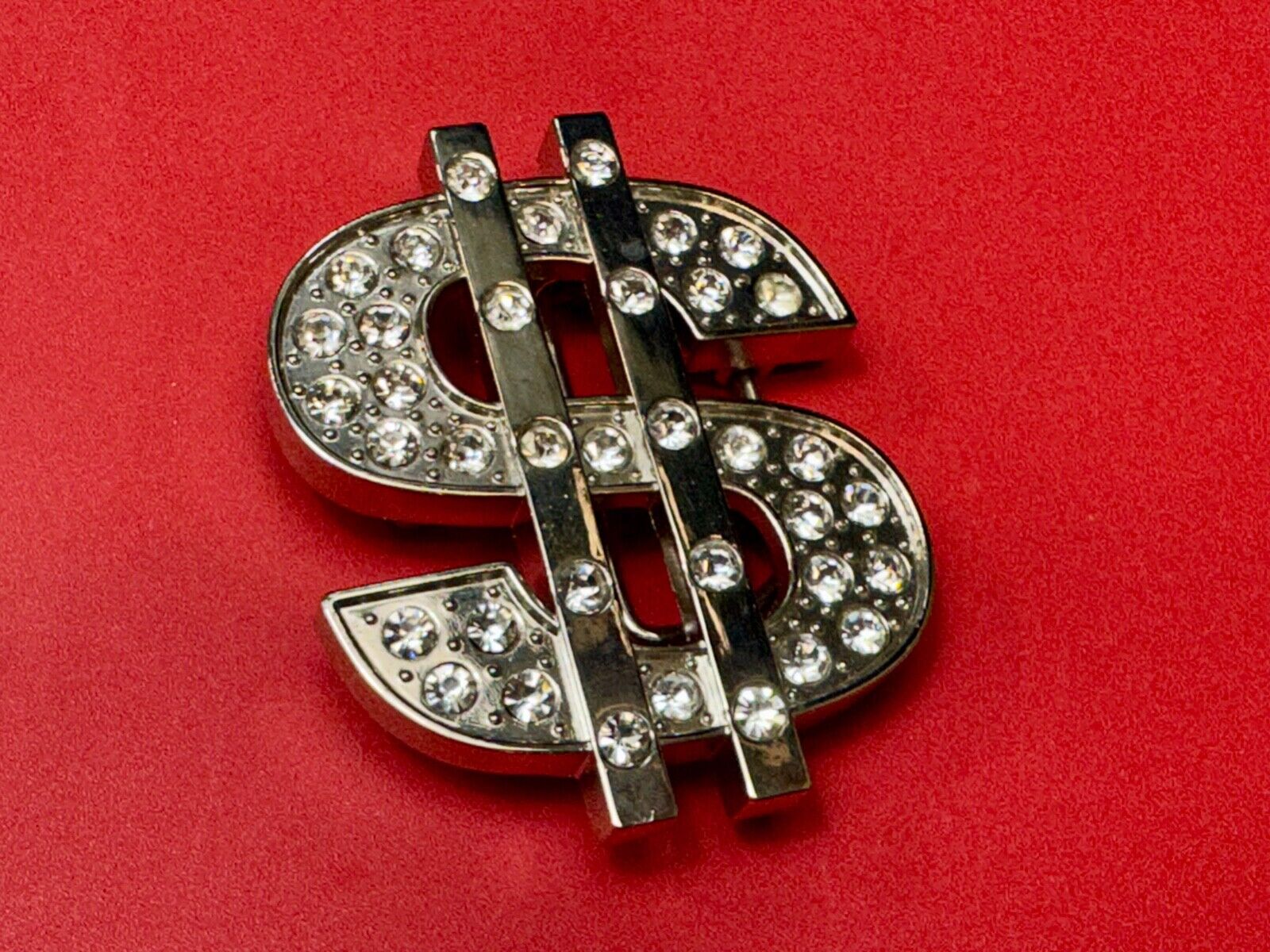 All about the $ - Jeweled Rhinestone covered Dollar Sign money cutout belt buck