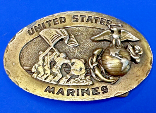United Sates Marines Fallen Soldiers Monument  Flag 1975 Baldwin belt buckle