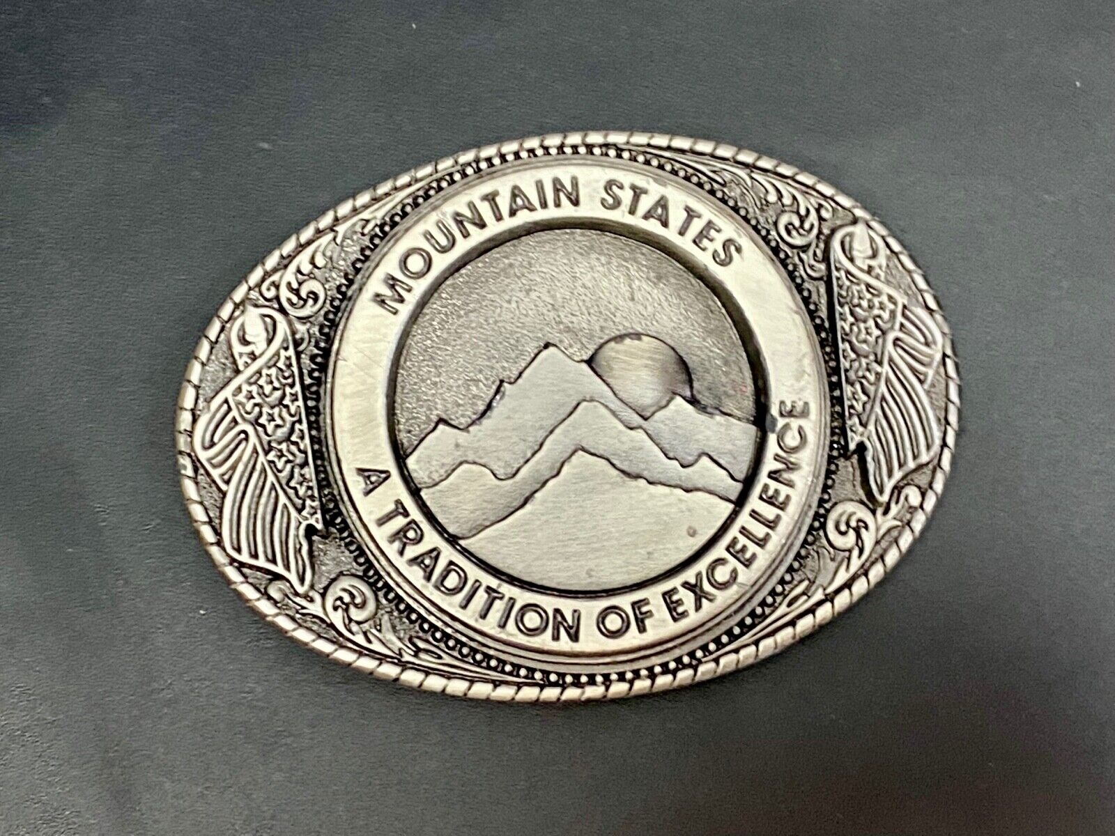 The Mountain States A Tradition Of Excellence Western Oval Belt Buckle