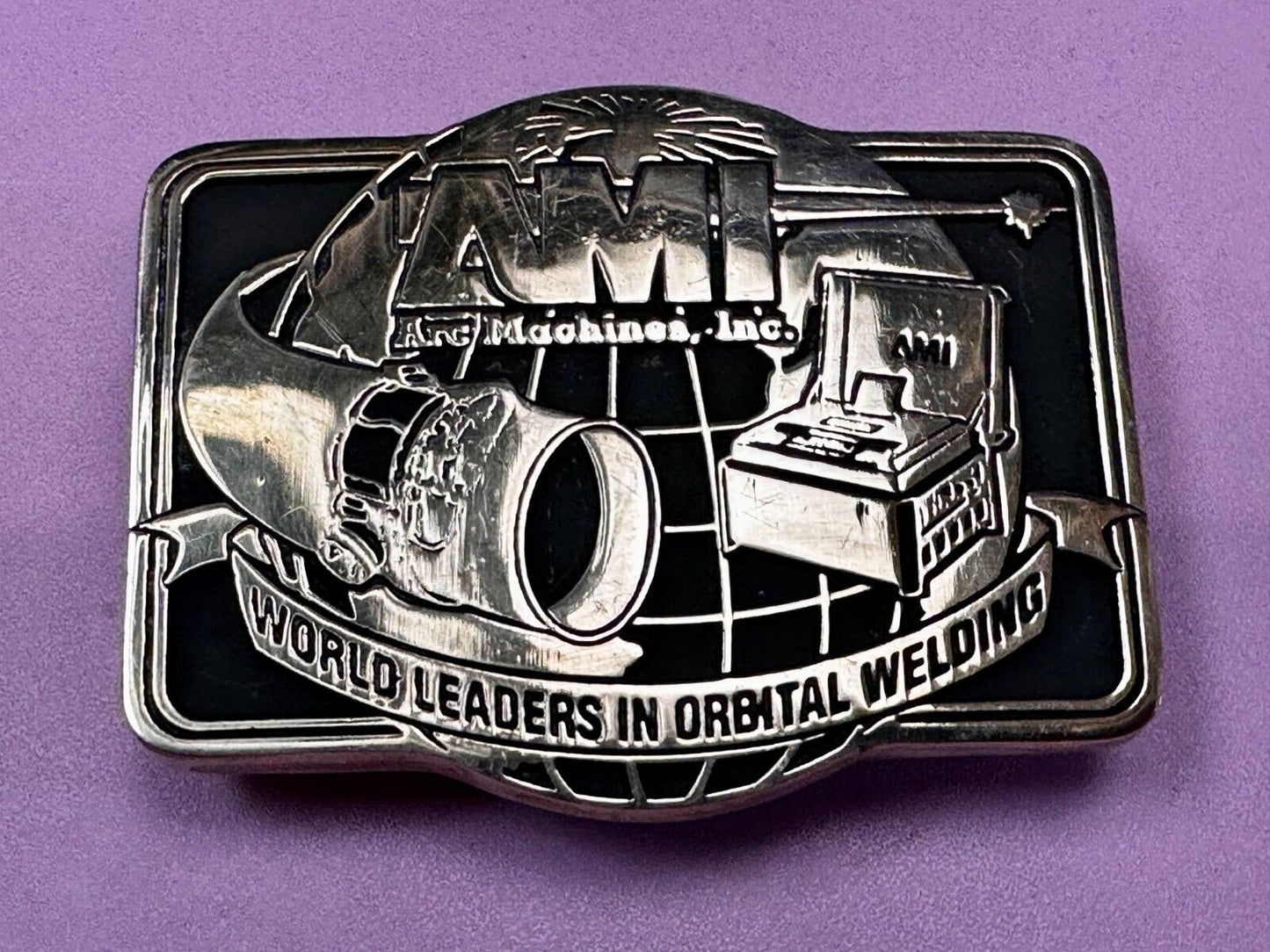 Arc Orbital Welding Machine's Inc World Leaders Advertisement Promo Belt Buckle