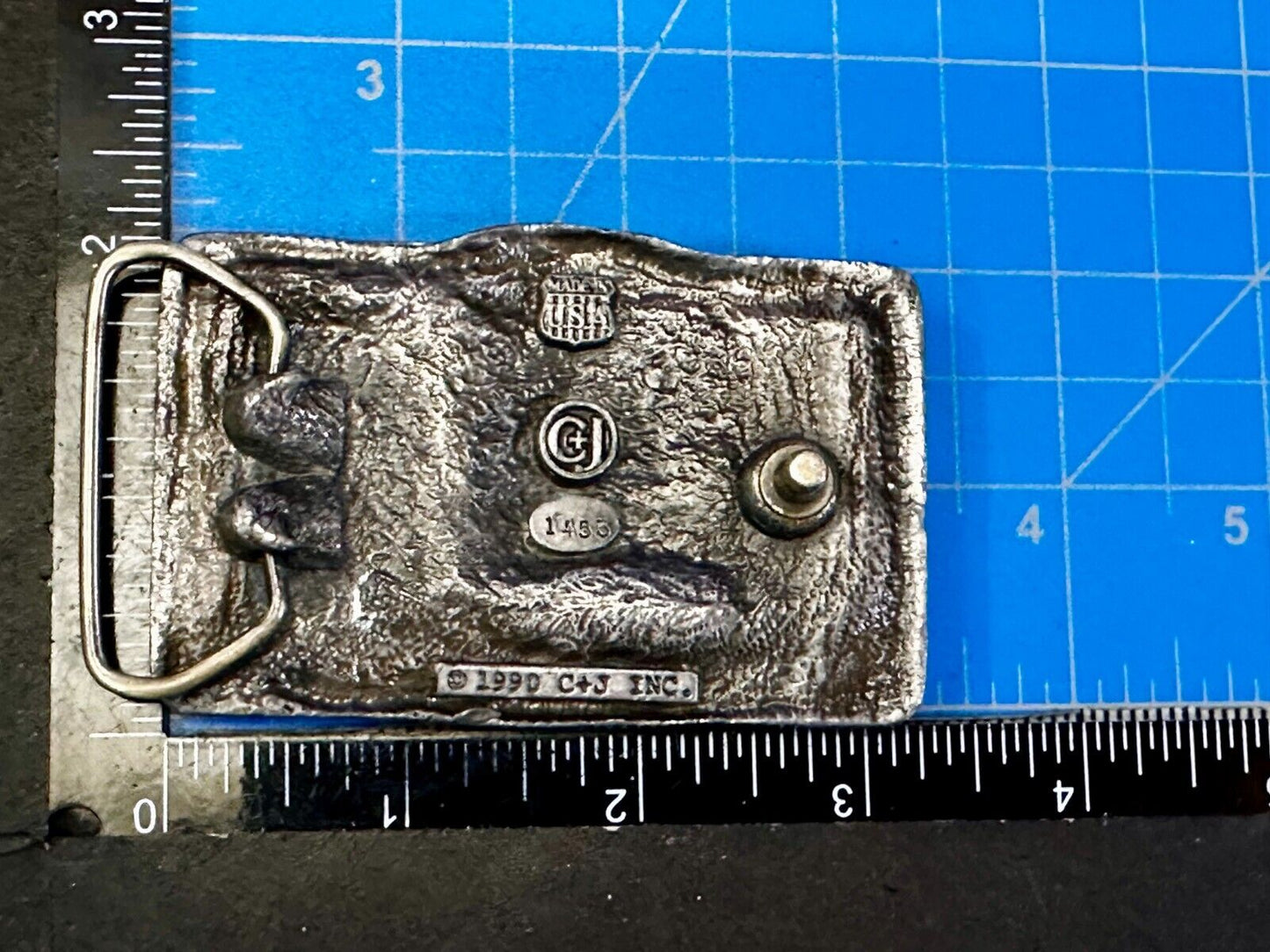 Try And Burn This One Patriotic American Flag USA Vintage 1990 Belt Buckle by CJ