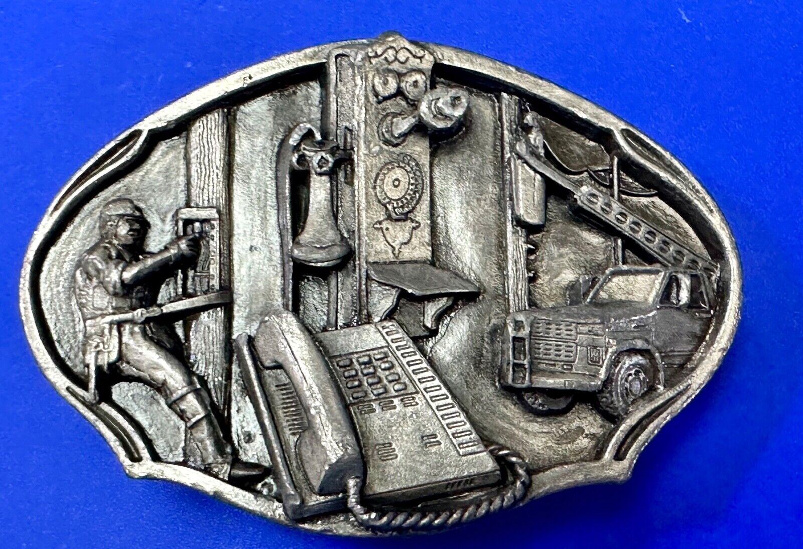 Telephone Linesmen pole climbers Telecommunication 89 Arroyo Grande belt buckle
