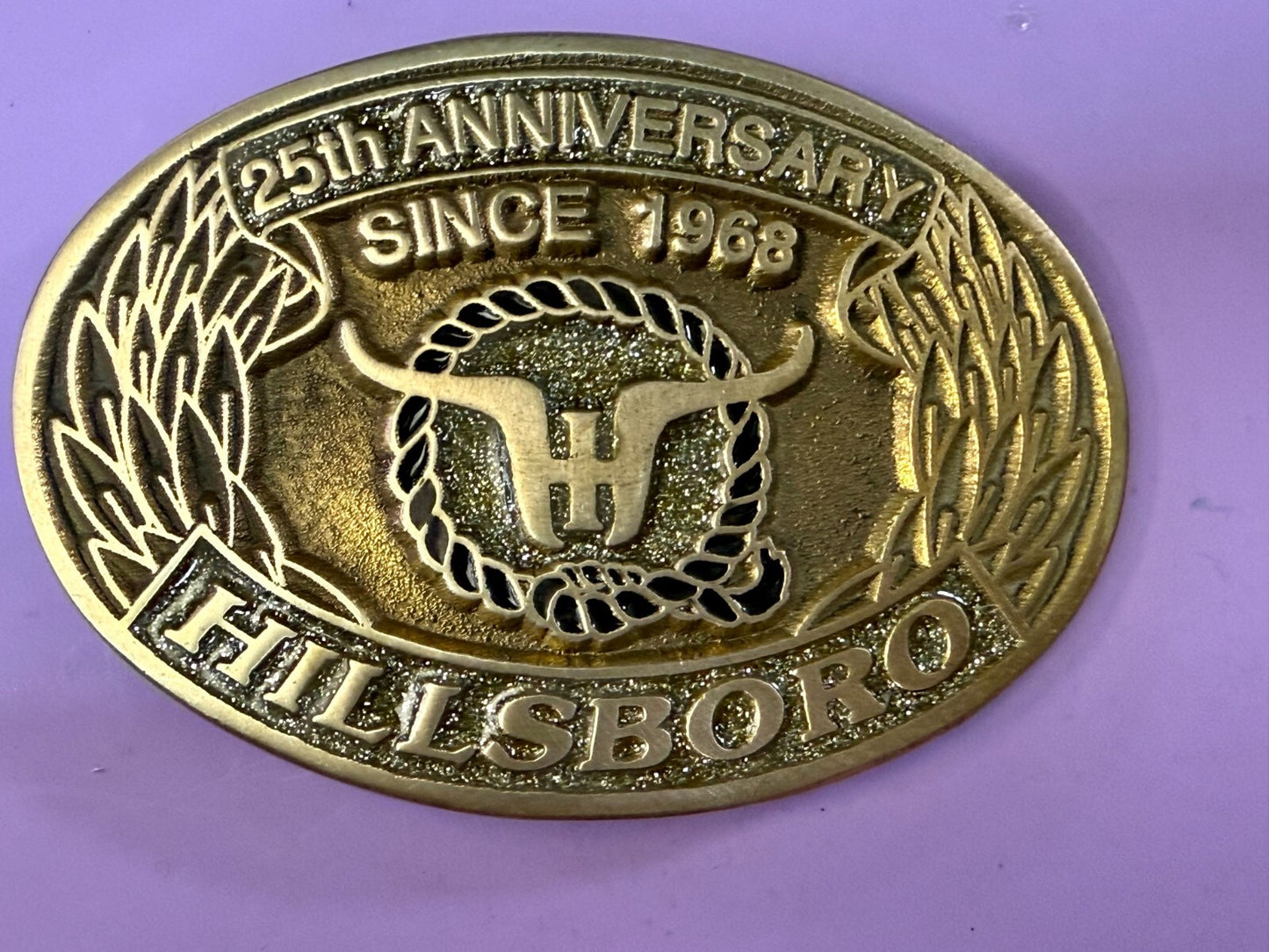 25th Anniversary Since 1968 Hillsboro Solid Brass Limited DynaBuckle Belt Buckle