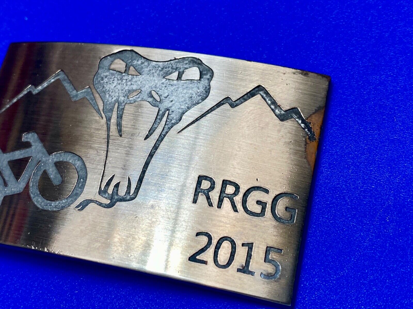 Used 2015 RRGG Mountain Bike Belt Buckle Viper  Event Trail Ride Race BMX Run