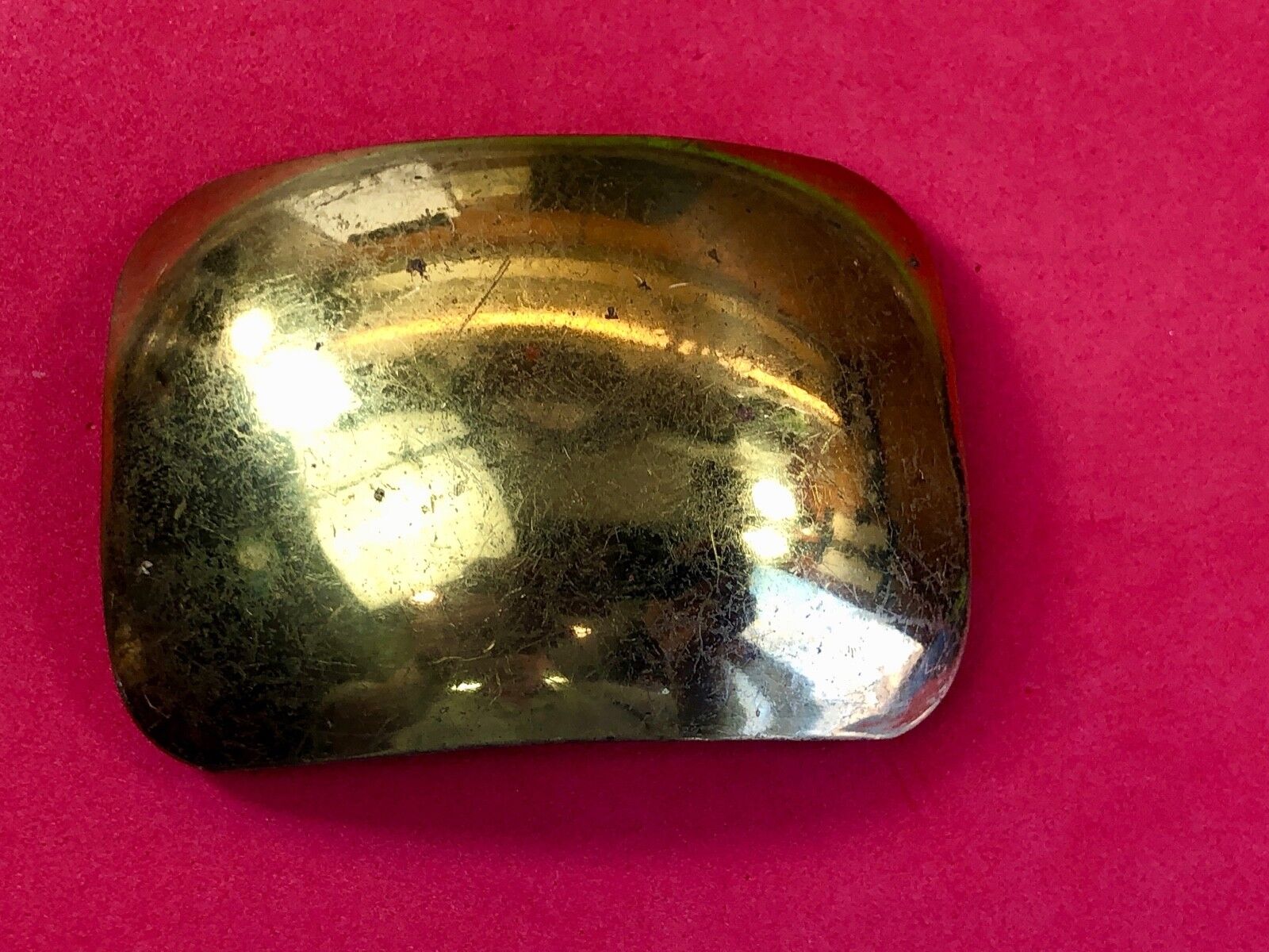 Unknown polished Gold tone  Vintage Belt Clip buckle - Dress Scarf Purse Shoe 
