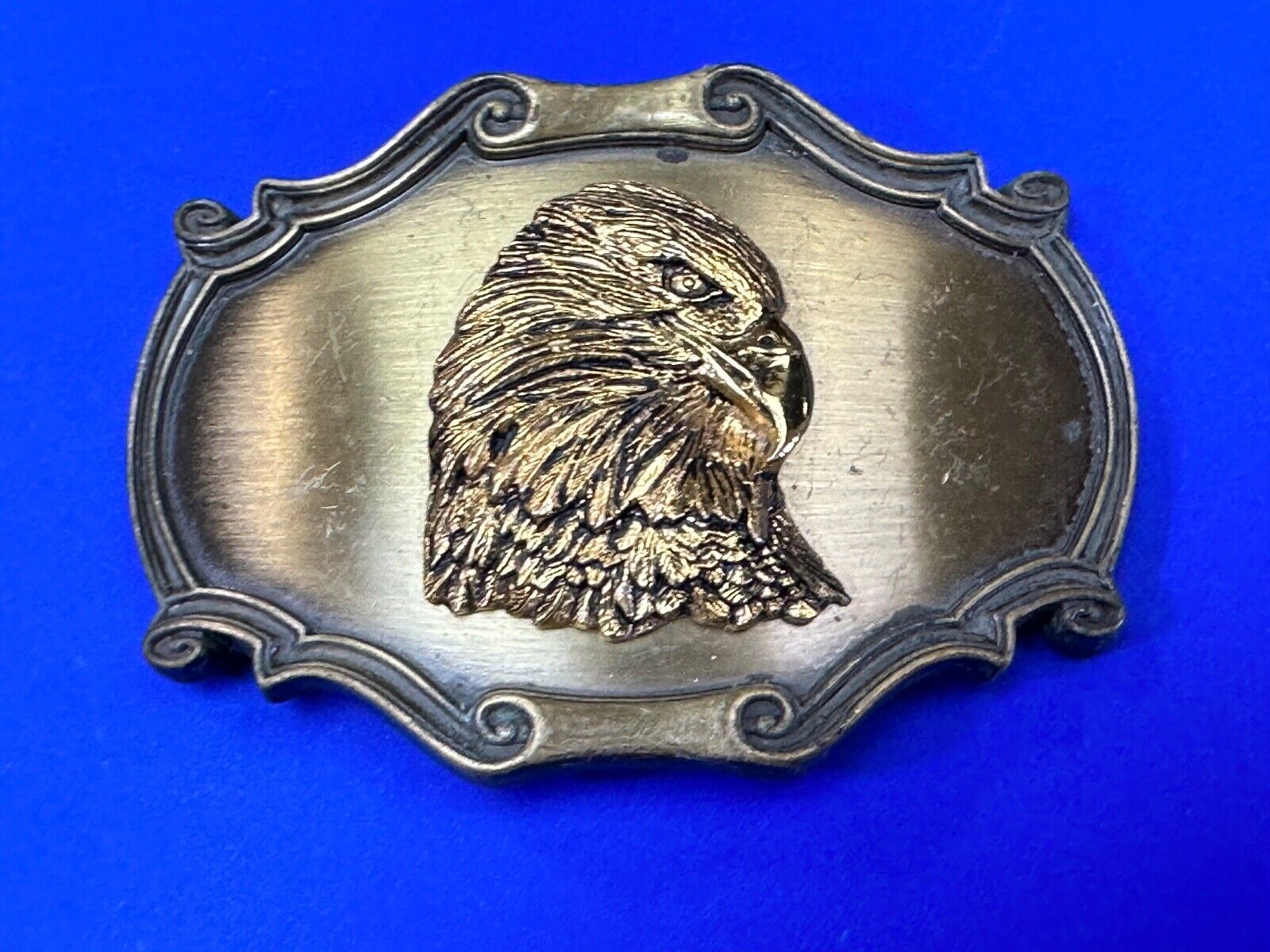 American Bald Eagle - Patriotic Vintage 1980 Raintree framed belt buckle