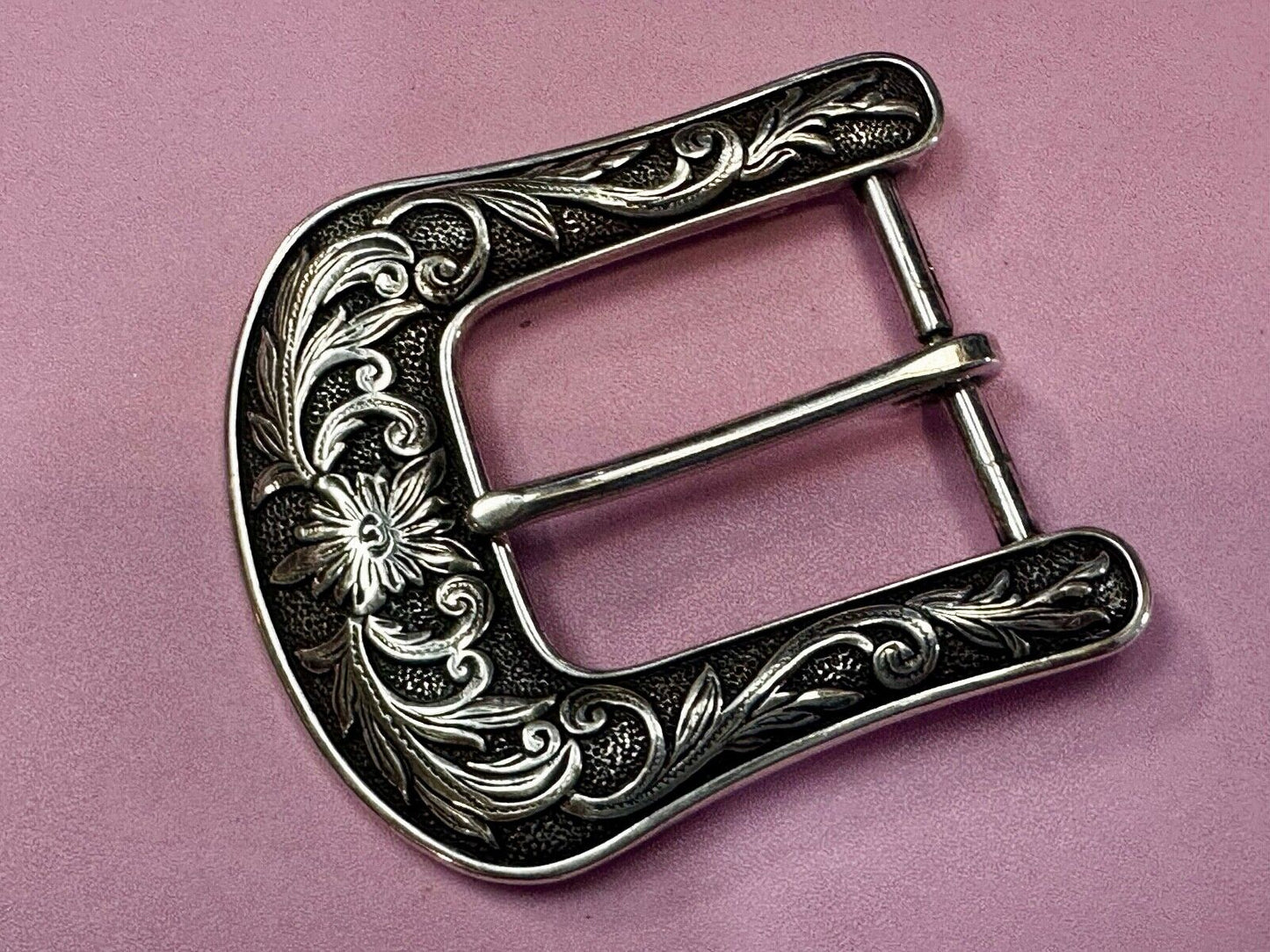 Ariat - Western flower swirl design ranger style replacement belt buckle