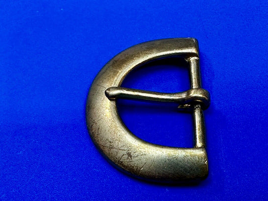 Thick Solid Brass Half Oval Shaped Vintage Replacement Belt Buckle