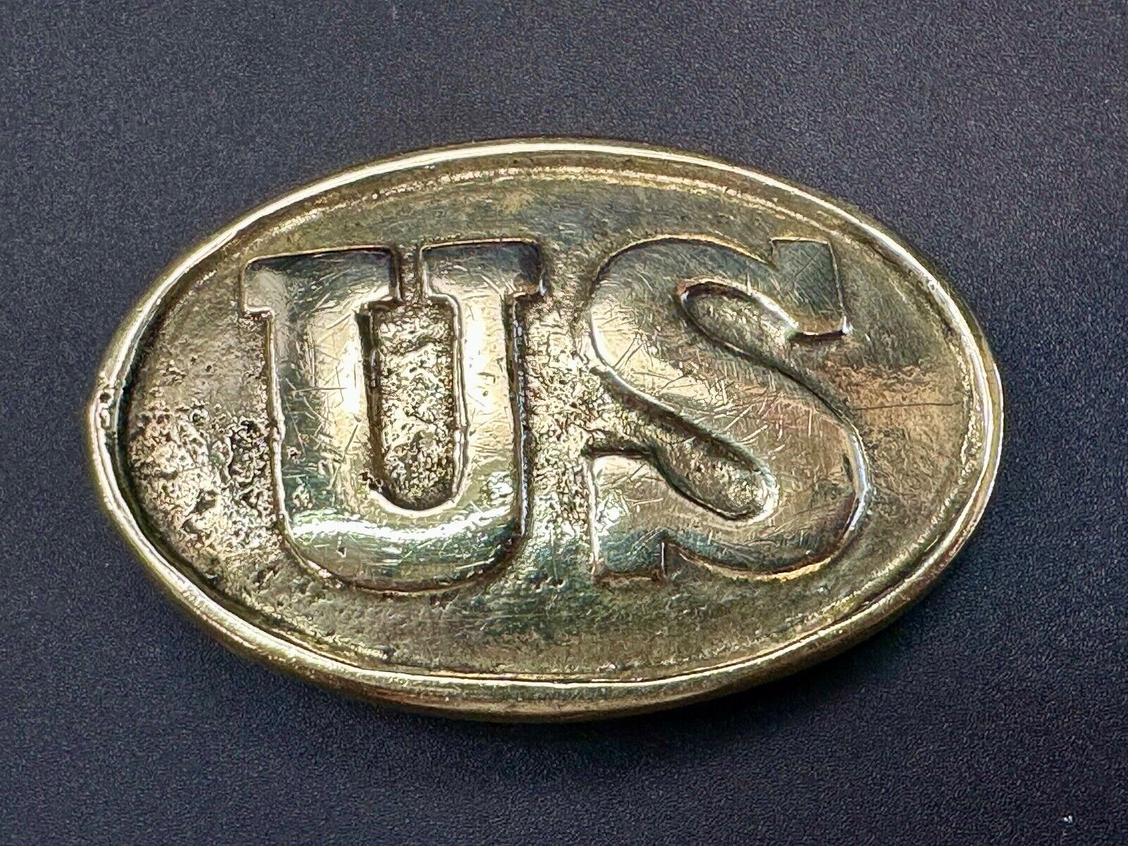 US Enlisted Army Soldiers Civil War Reproduction belt buckle - Two prong back