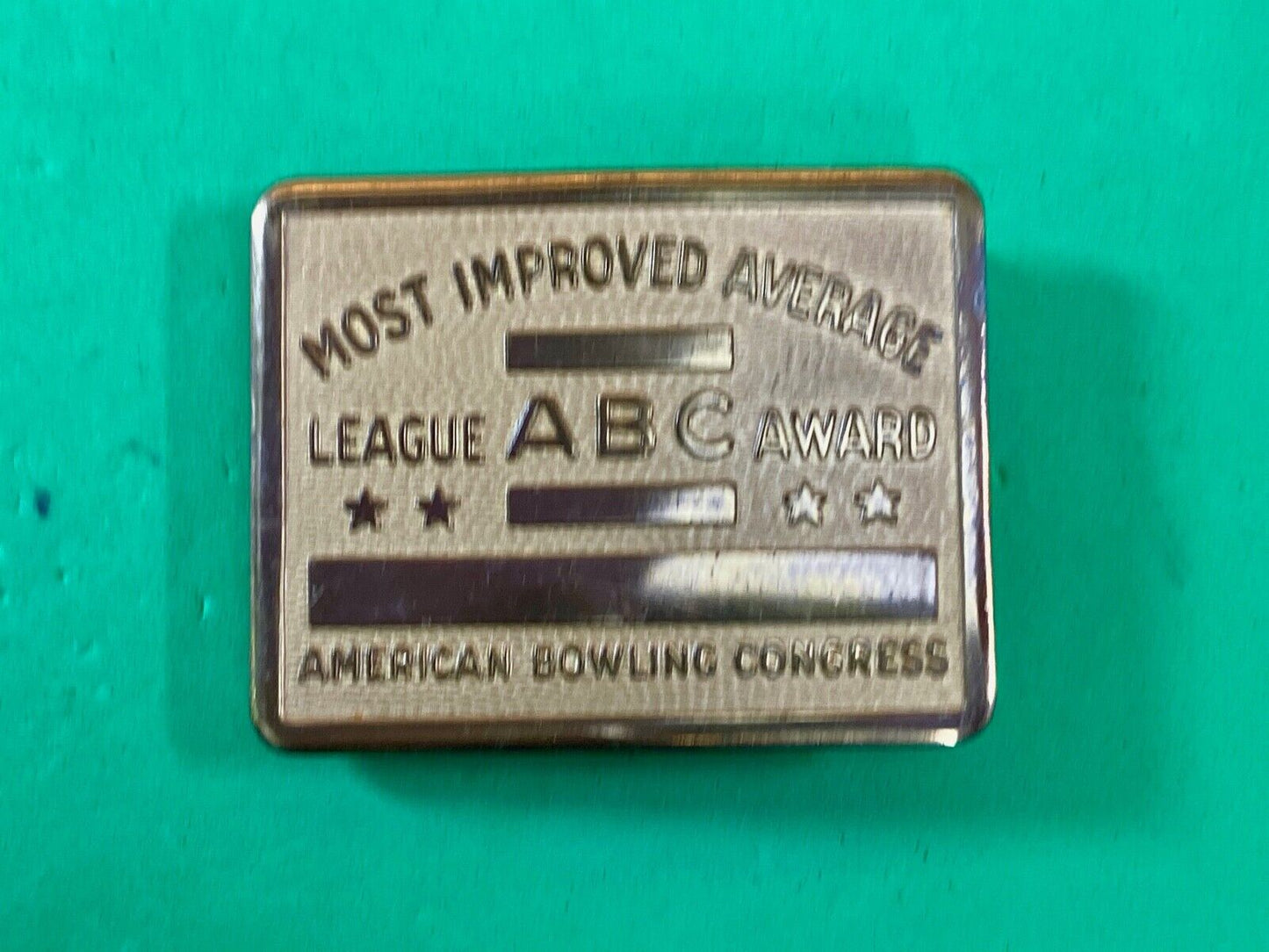 Abc American Bowling Congress  Belt Buckle - Most Improved League Award 