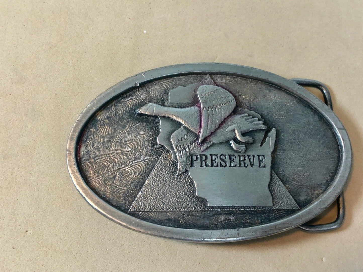 1975 Triangle Sportsmen's  club - Preserve Belt Buckle - Nature Hunting 