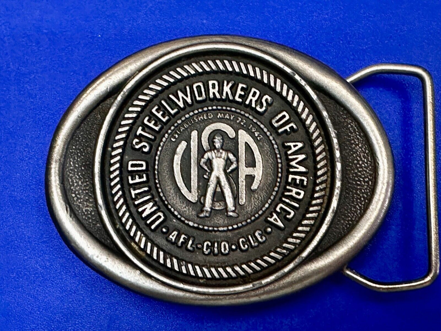 United Steel Workers of America Union Made AFL CIO Belt Buckle Koleaco S160