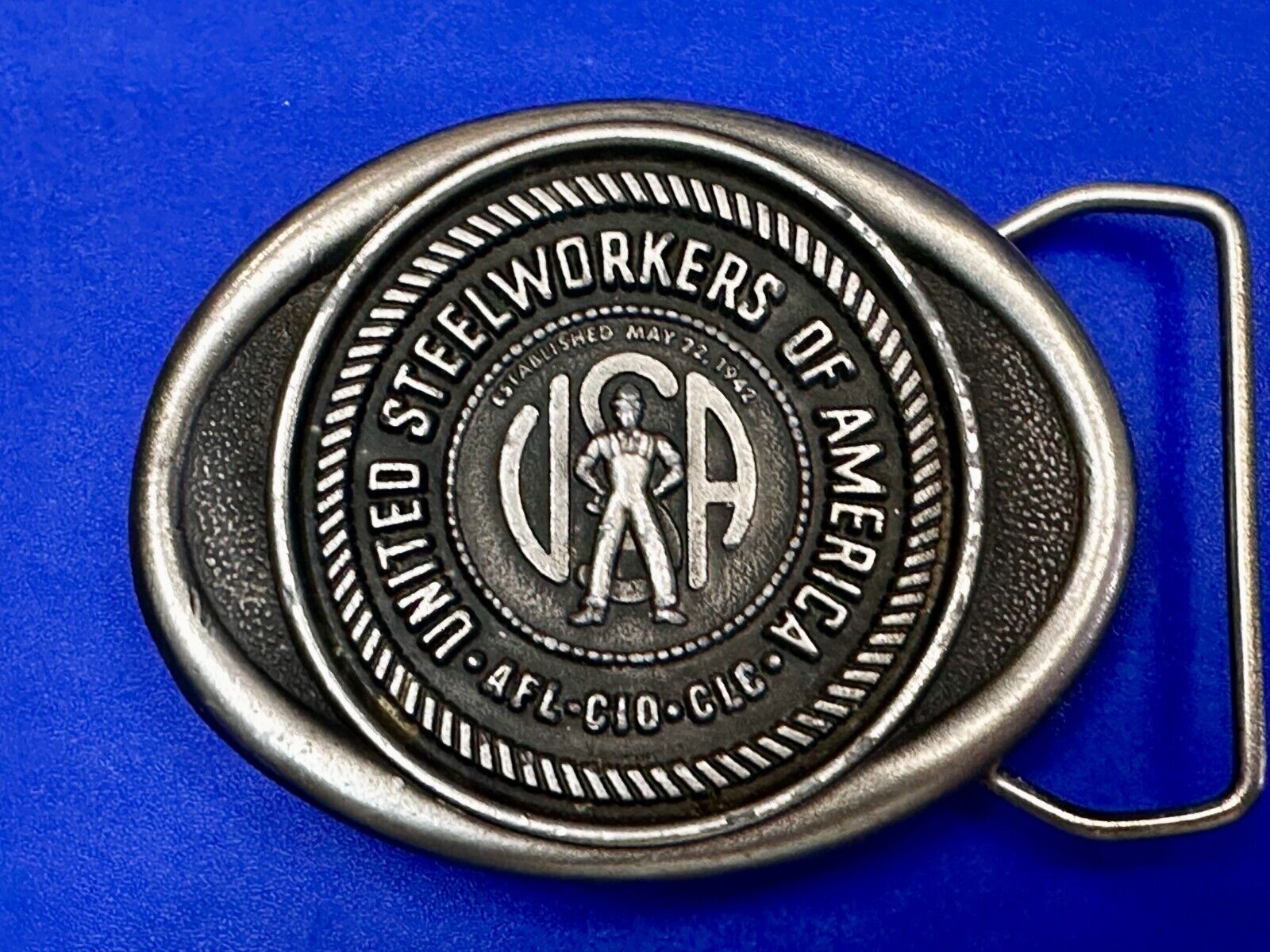 United Steel Workers of America Union Made AFL CIO Belt Buckle Koleaco S160