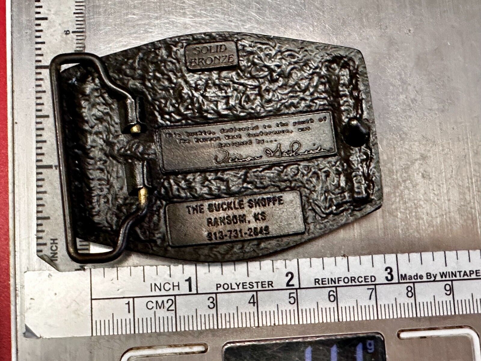 United Methodist Church Kansas West Conference 200Years Solid Bronze Belt Buckle