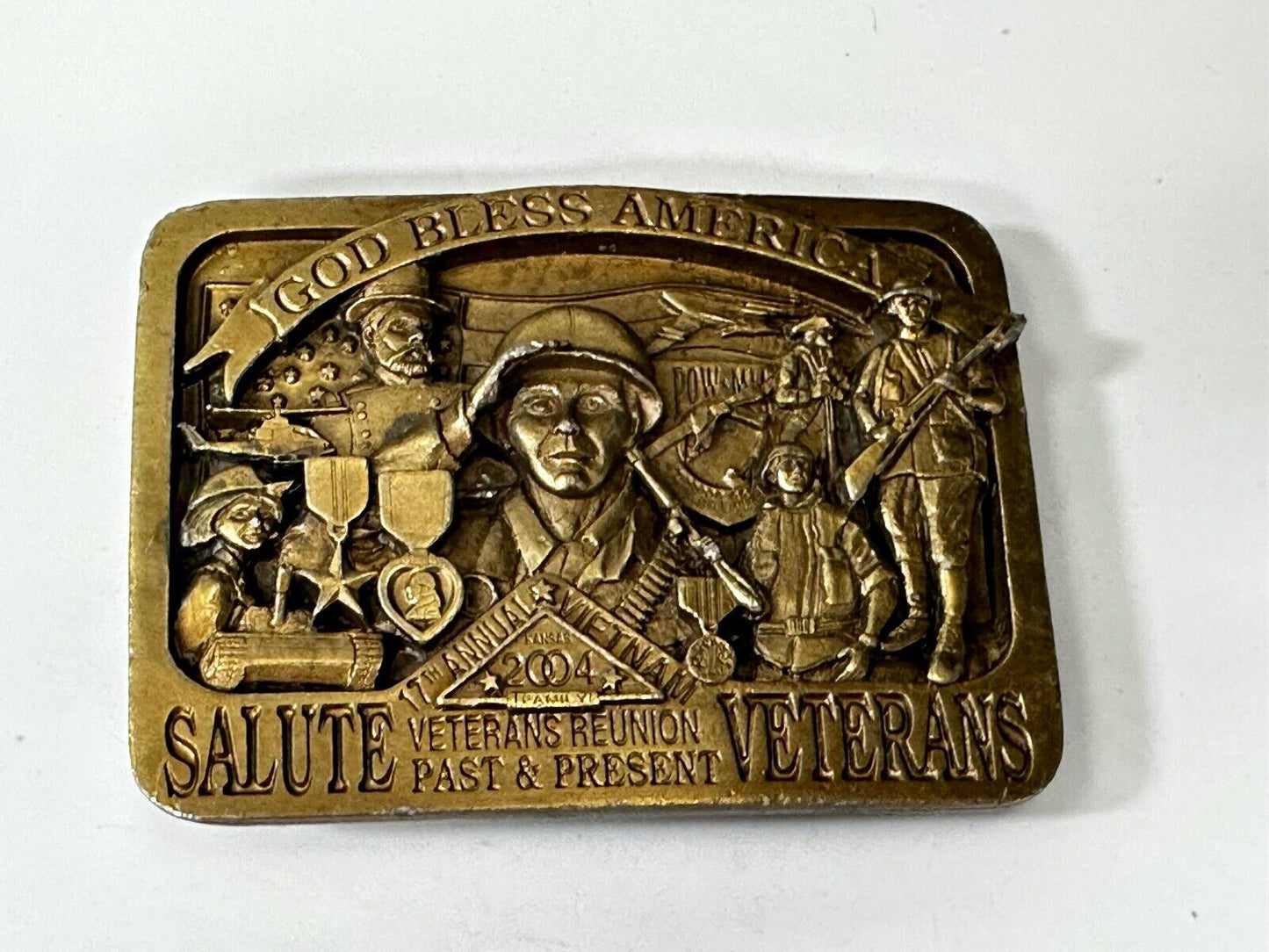 Vietnam American Veterans 2004 17th Annual War Reunion Commemorative Belt Buckle