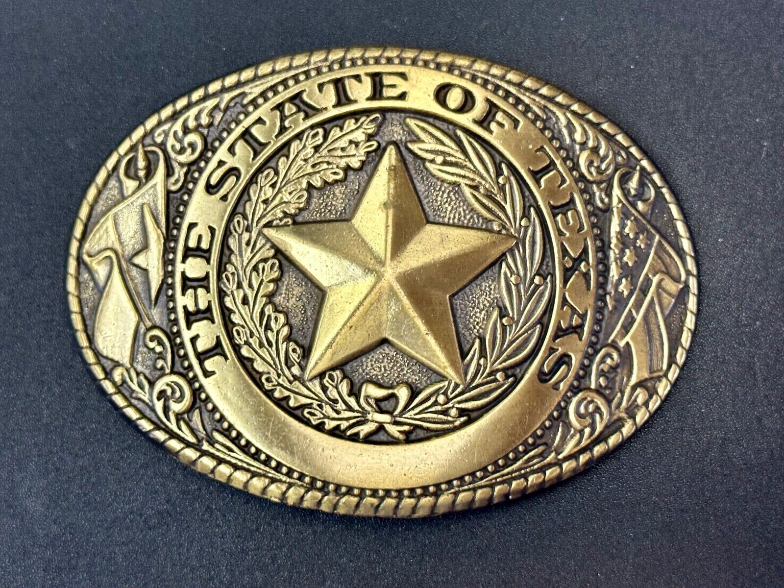 The Great State of Texas Star & Flag & Pride! USA made western belt buckle