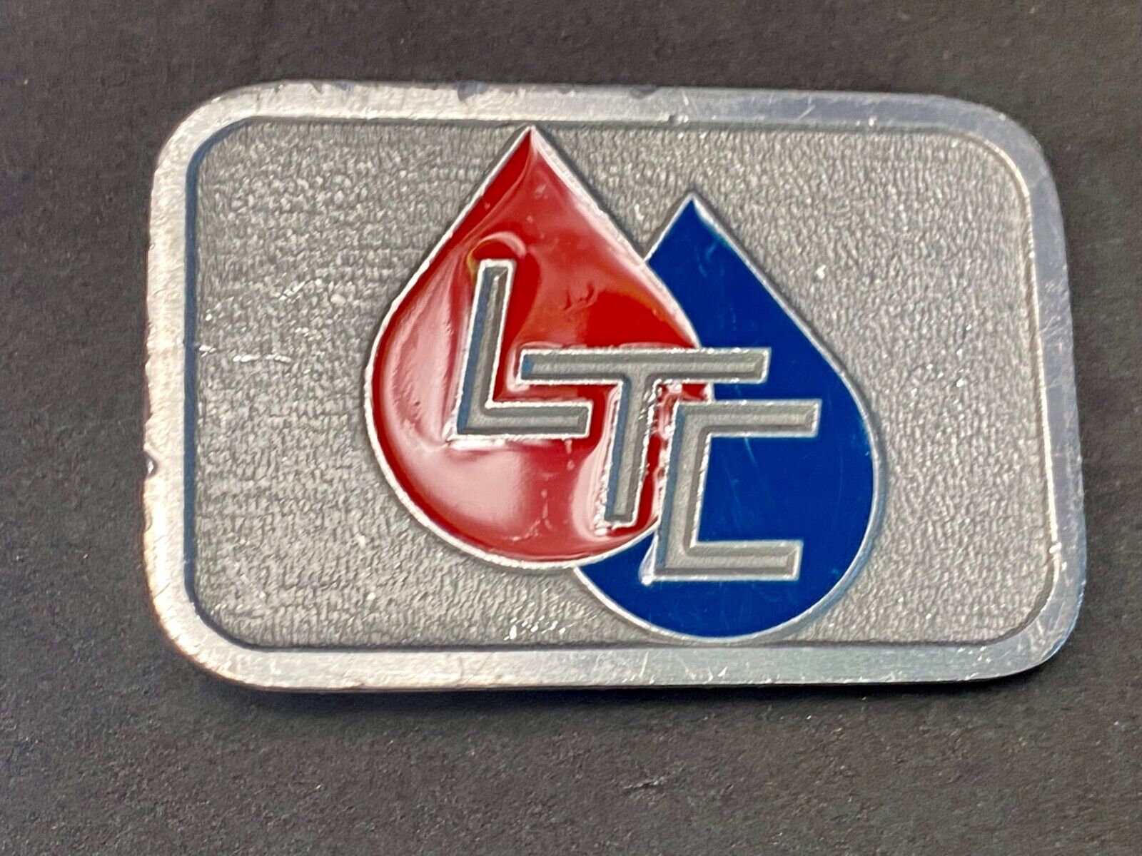 Vintage LTC Fuel Gas Oil energy logo company belt buckle by CD-Hit