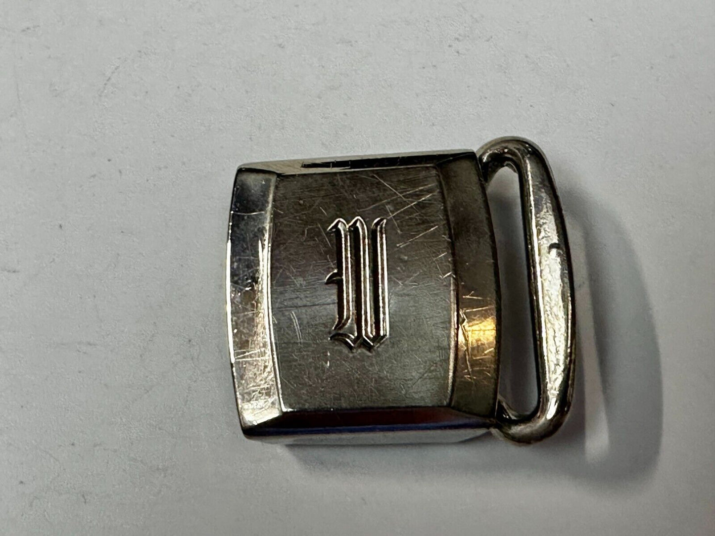 Antique Letter Monogram Initial W Art Deco Style Hickok Master Plate Belt Buckle