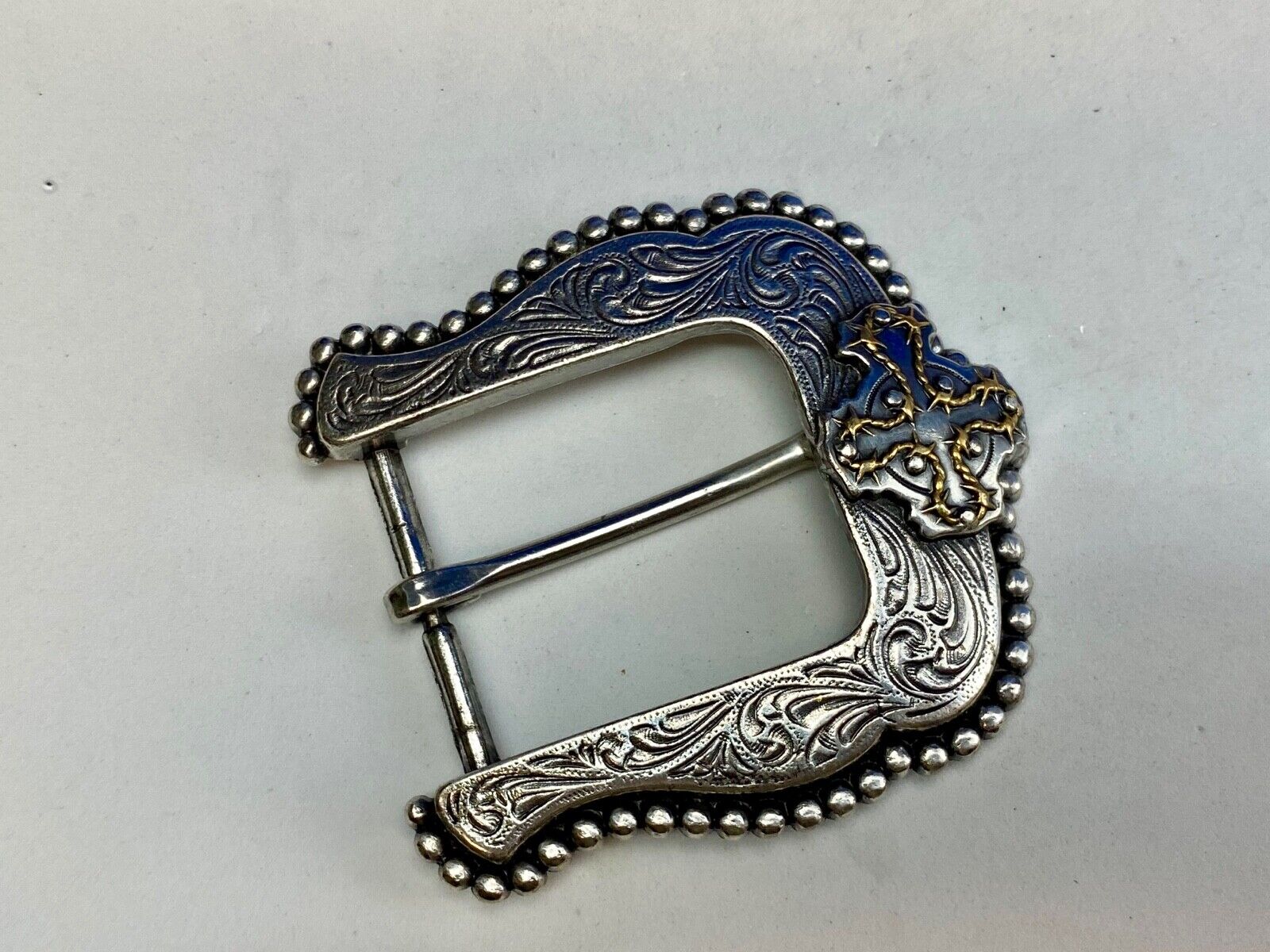 Vintage flower swirl dress western cowgirl belt buckle 