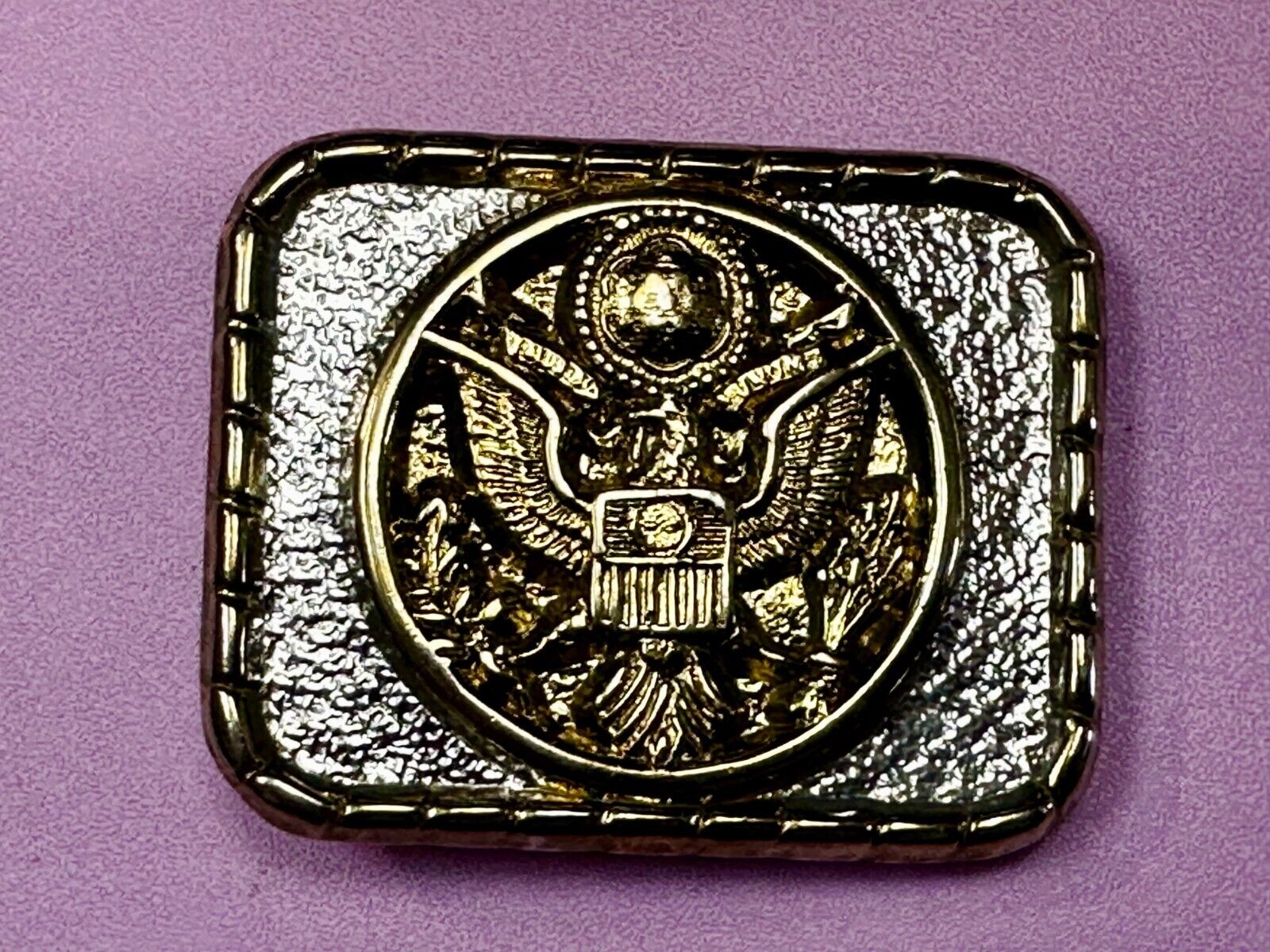 United States Of America Silver & Gold Tone Eagle Shield Arrows Usa Belt Buckle