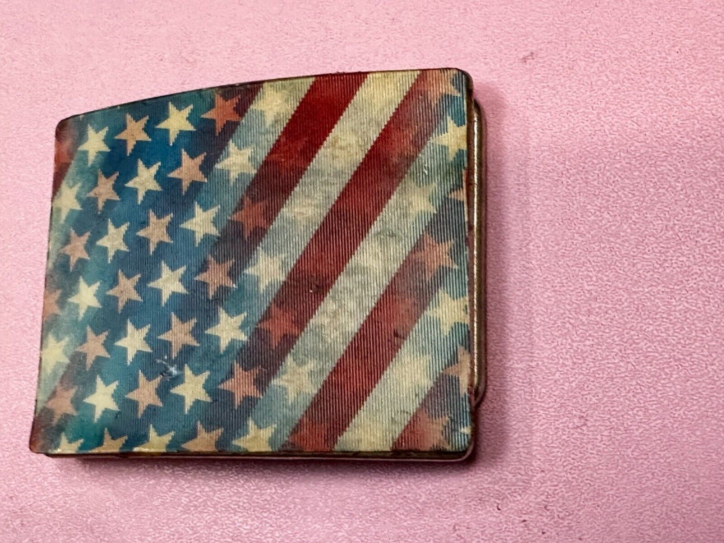 United States USA American Flag Patriotic Hologram Style Belt Buckle
