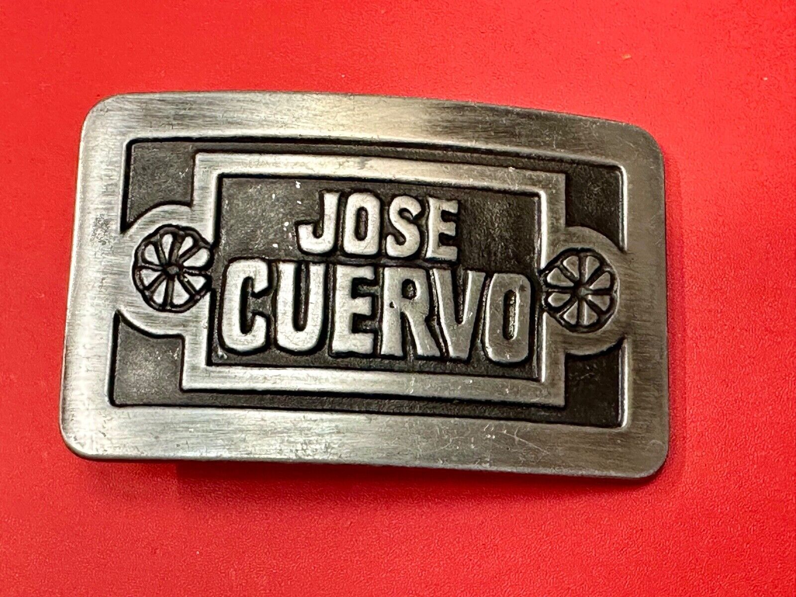 80 Proof!  JOSE CUERVO TEQUILA VINTAGE 1977 BELT BUCKLE HARTFORD CT ORIGINAL