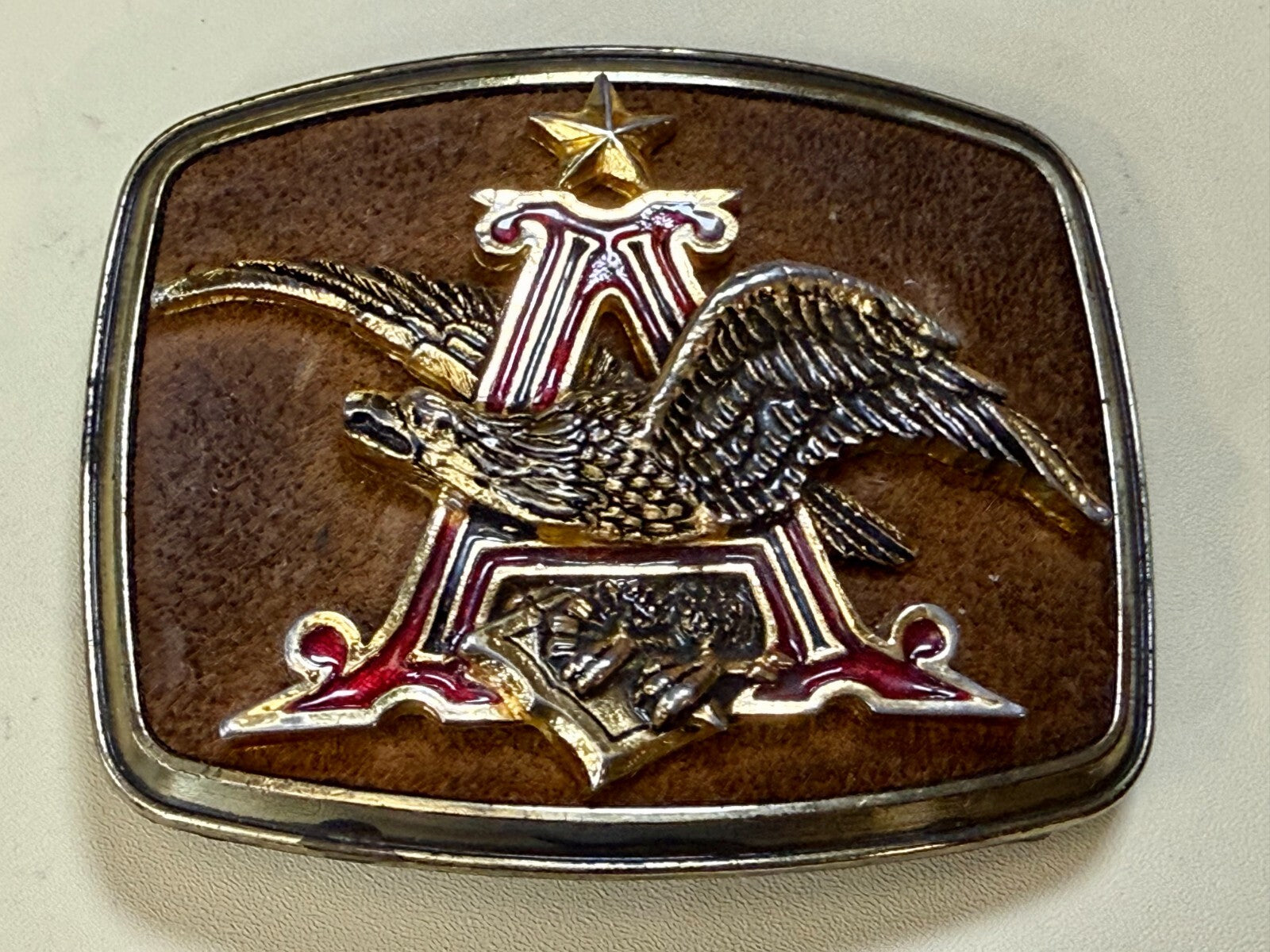 Anheuser Busch Beer Logo Promotional Vintage 1979 Raintree Belt Buckle