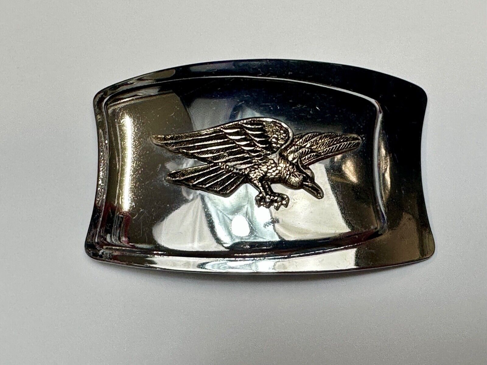 American Eagle - Vintage Mirrored Reflective Two Tone western belt buckle