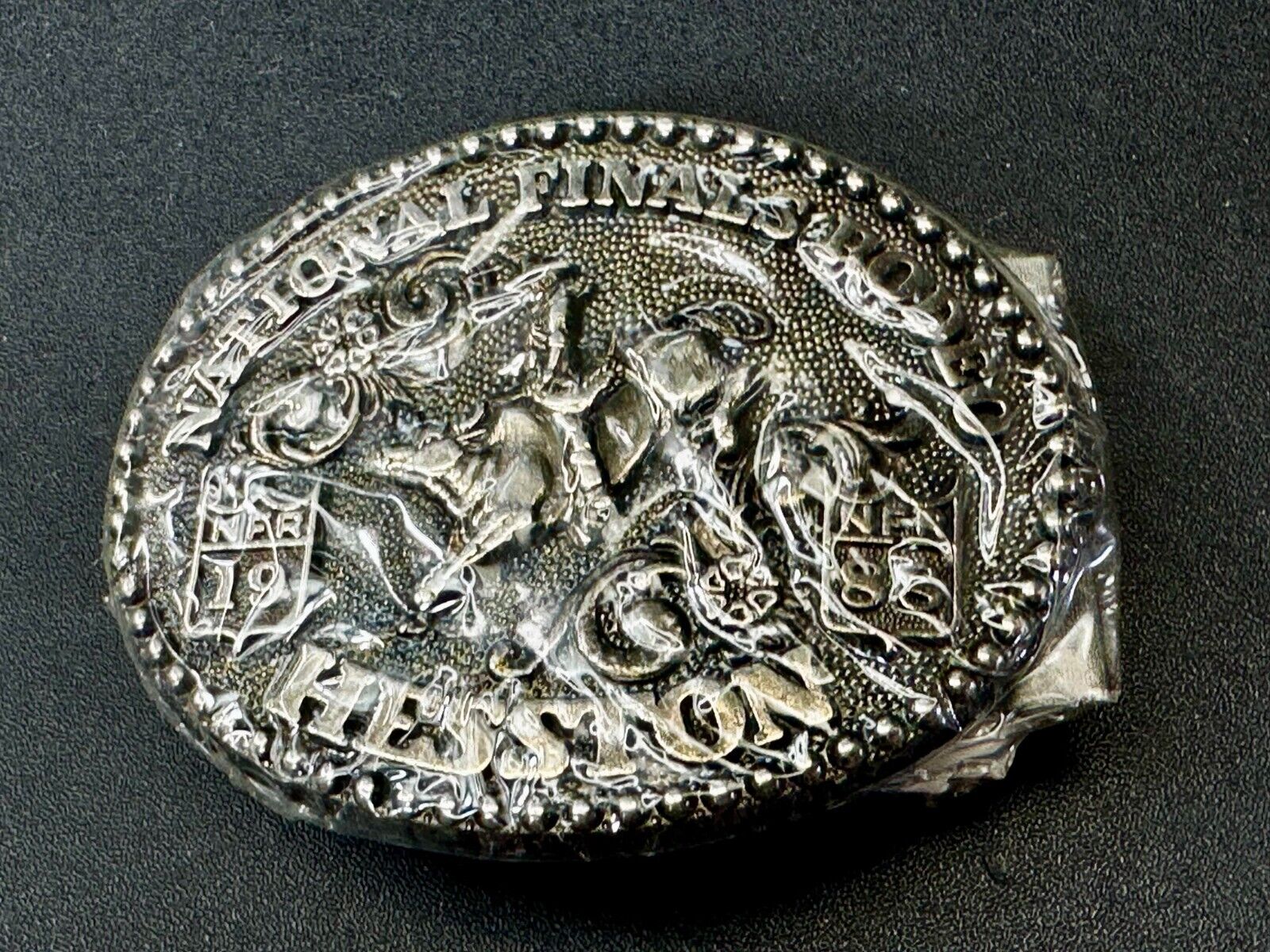 1988 Hesston National Finals Rodeo NFR Cowboys Youth Size NOS Belt Buckle
