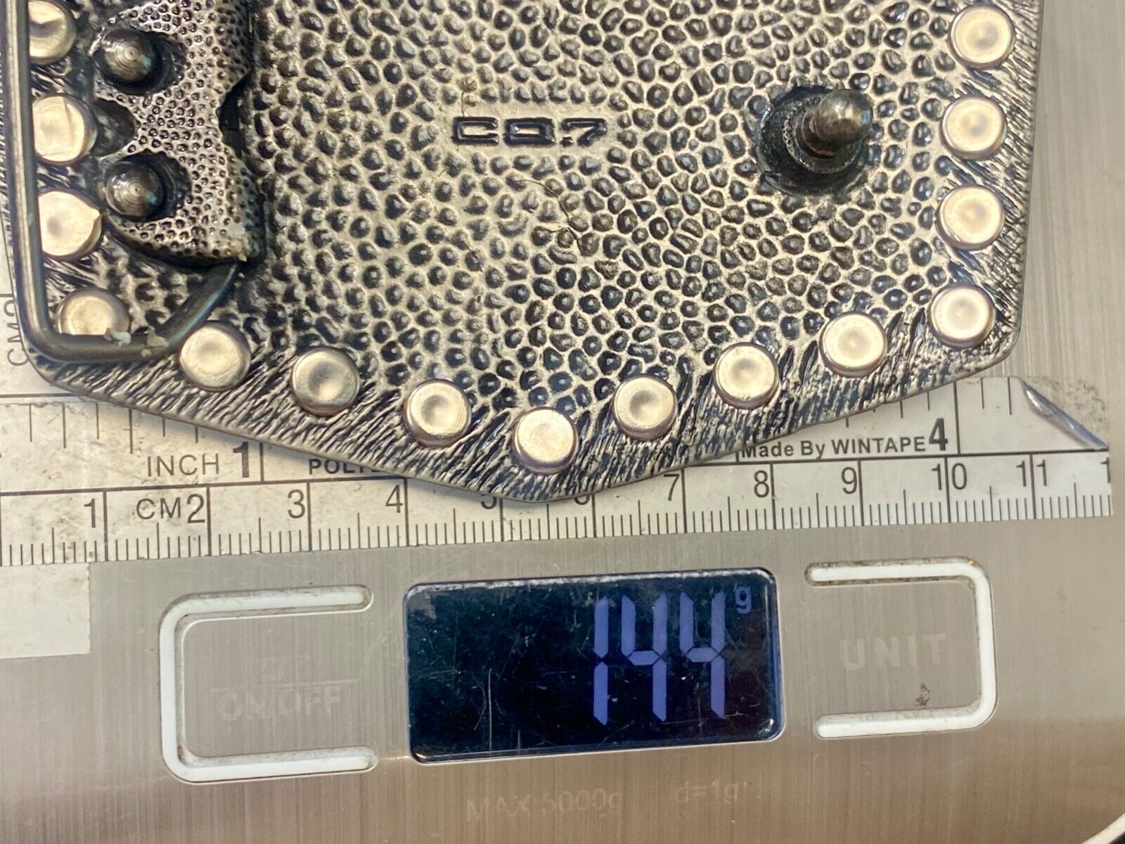 VICIOUS - statement  -Sid Studded brown faux? Leather belt buckle