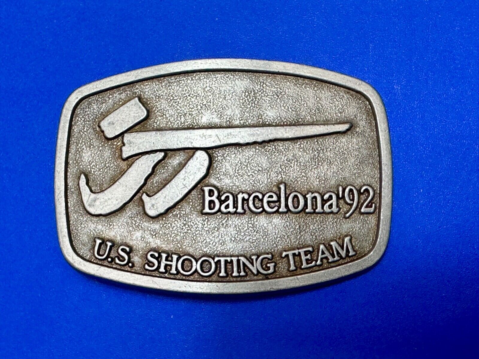 Barcelona 1992 Summer Olympics US shooting team Vintage belt buckle