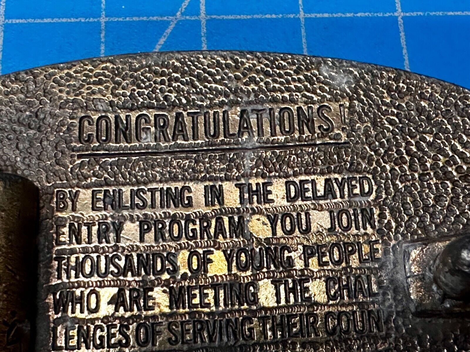 US Army Enlisted Soldier Delayed Entry Program United Staes Military Belt Buckle