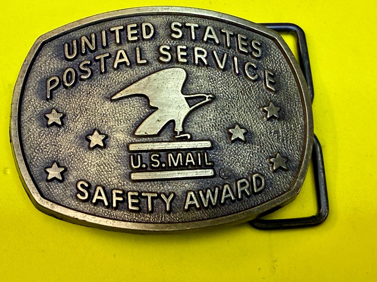 United States Postal Service Safety Award U.S Mail Commemorative RJ Belt Buckle