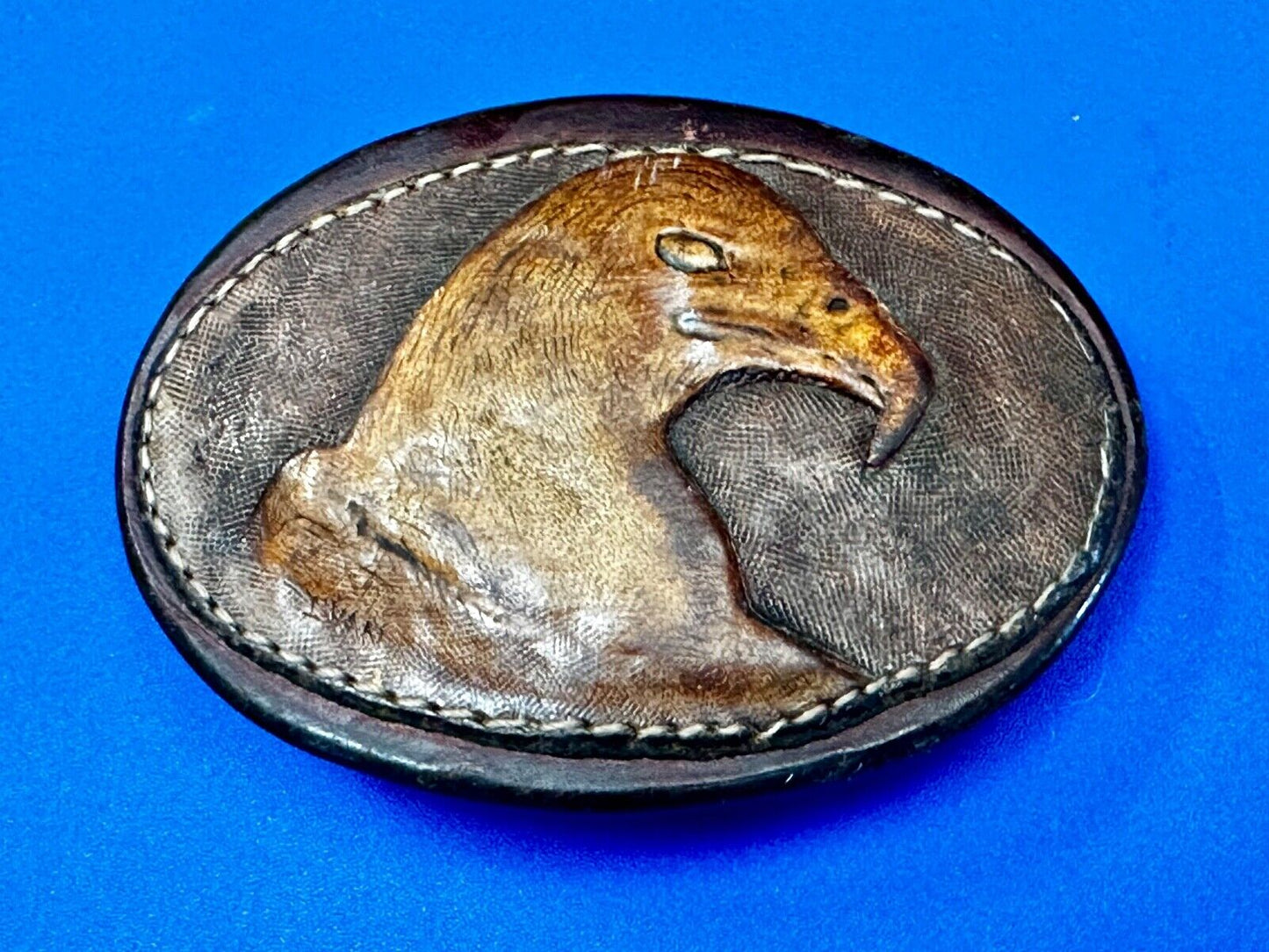 Artisan American Eagle Vintage Mixed Leather Belt Buckle
