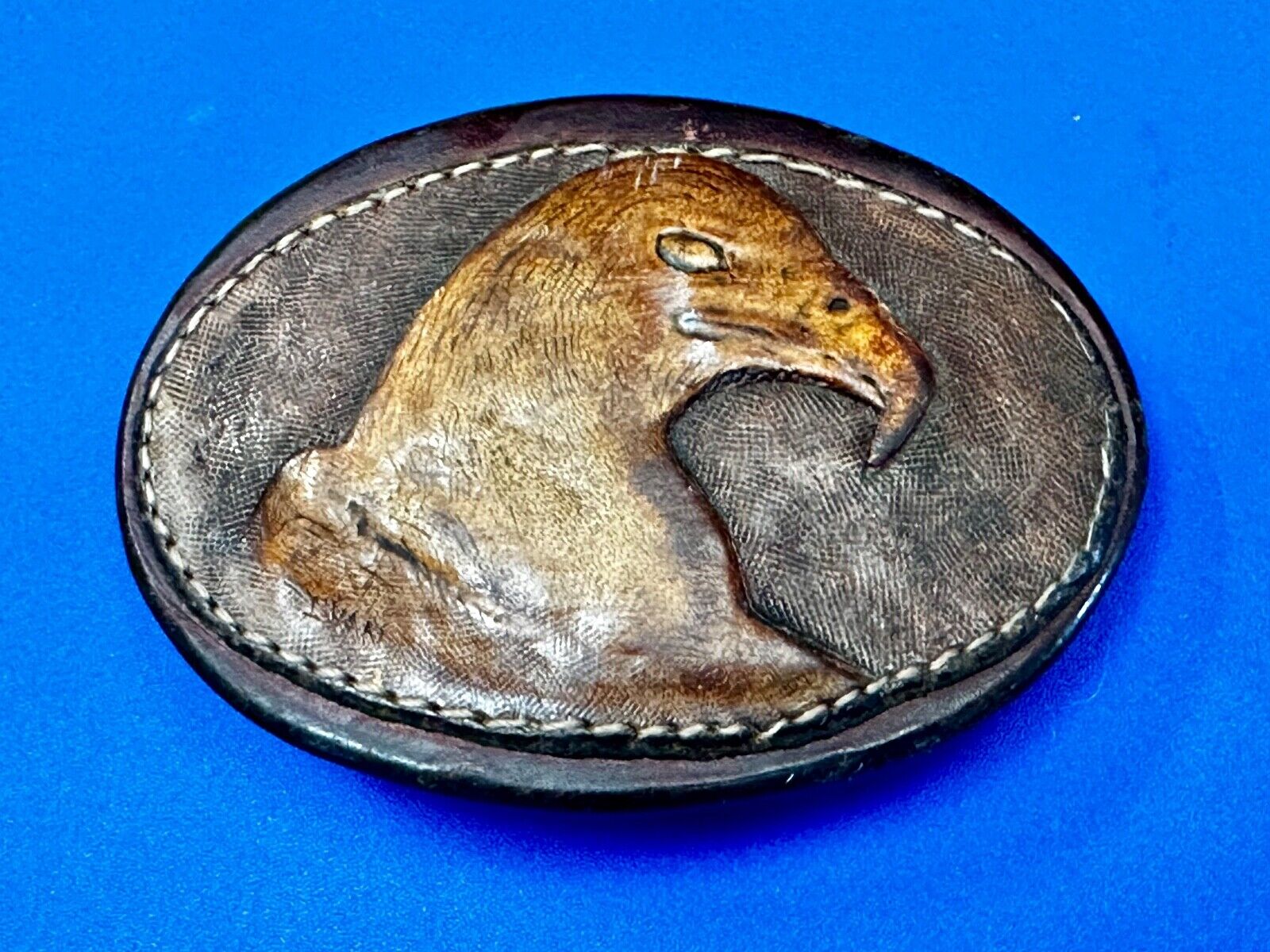Artisan American Eagle Vintage Mixed Leather Belt Buckle