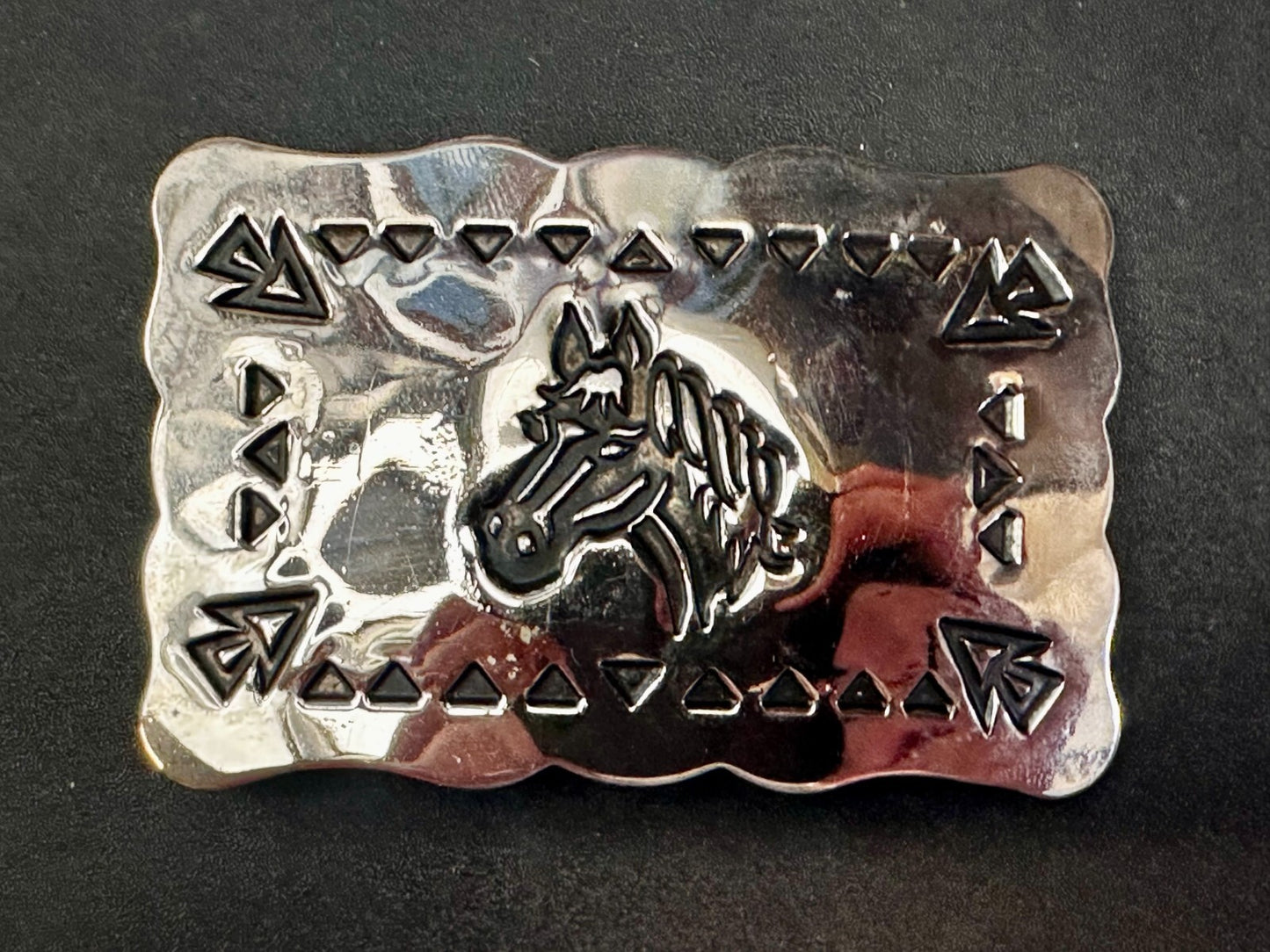 Vintage Horse Head Native American / Southwestern Vibe Belt Buckle