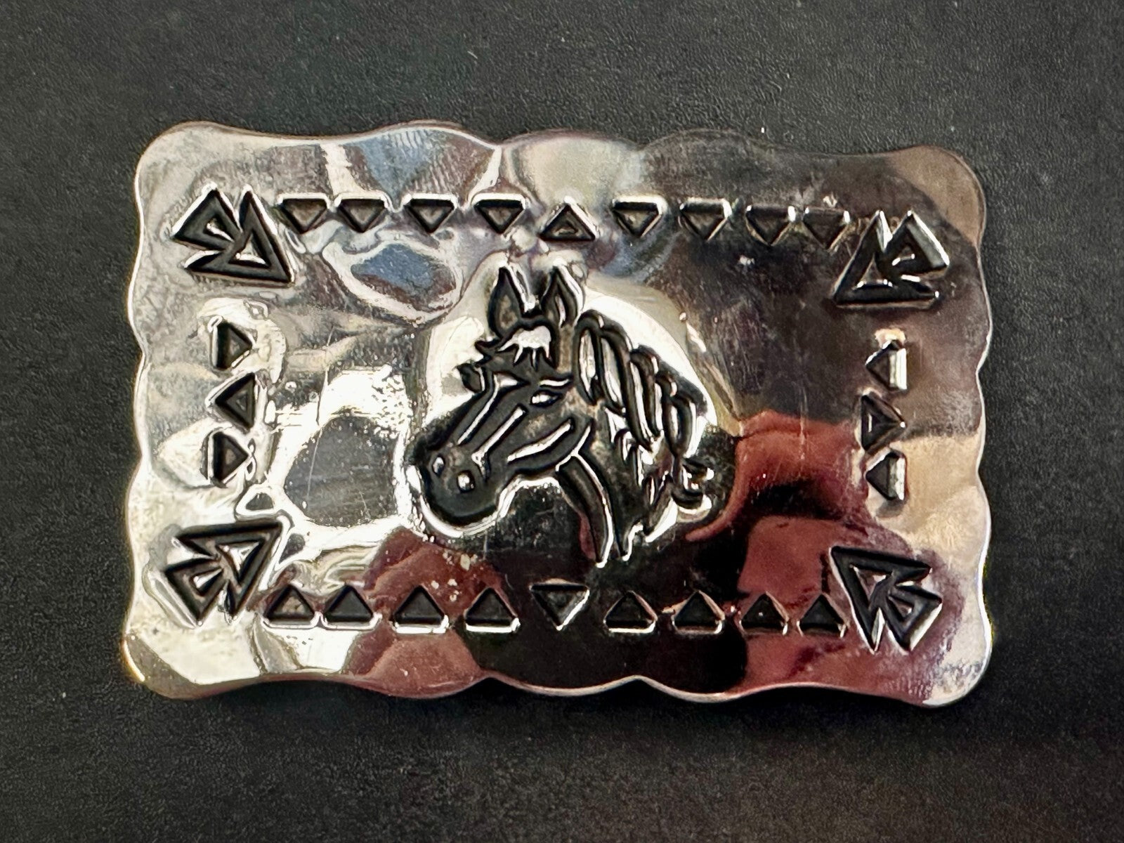 Vintage Horse Head Native American / Southwestern Vibe Belt Buckle