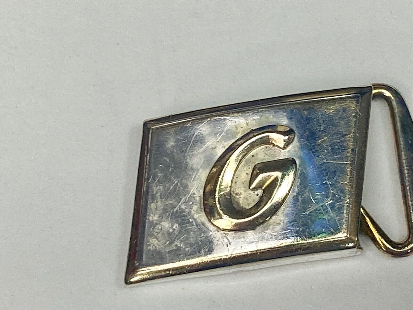Vintage Hickok Usa Alphabet Letter "G" 1.5" Monogram Belt Buckle