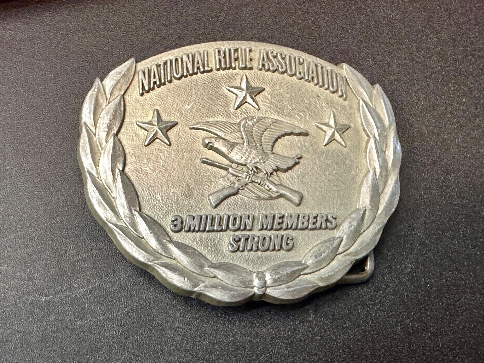 3 Million Members Strong  National Rifle Assn NRA  Membership belt buckle