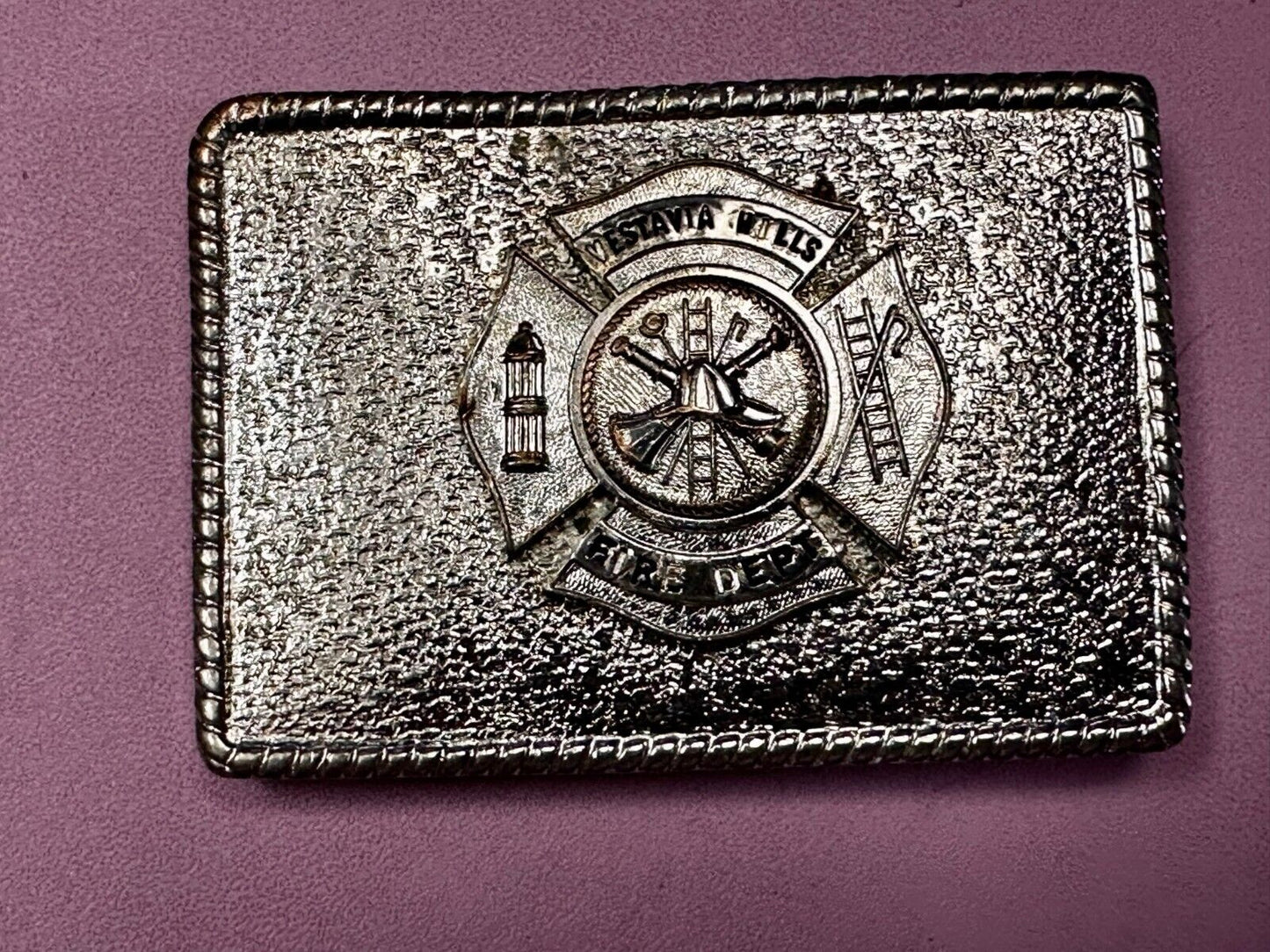 Vestavia Hills AL Department Fire Fighter Fireman Hook Fast Vintage Belt Buckle