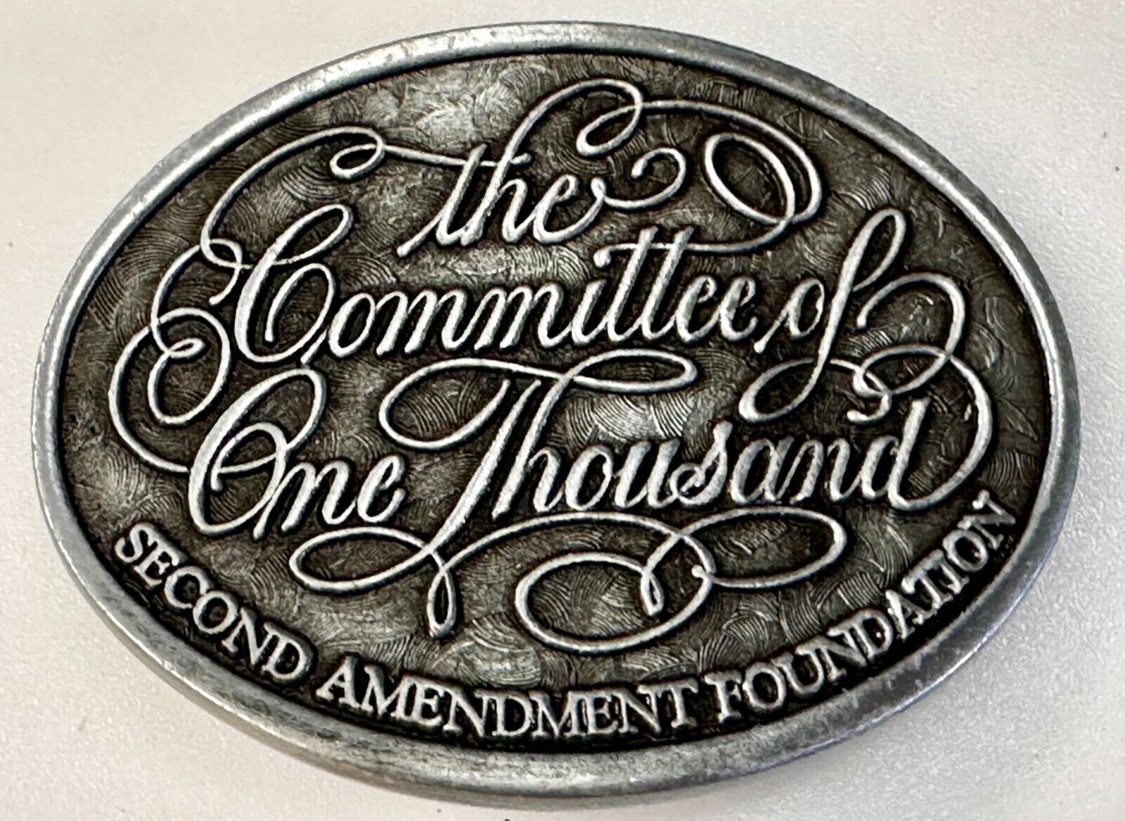 The Committee of One Thousand Second Amendment Gun Rights Foundation Belt Buckle