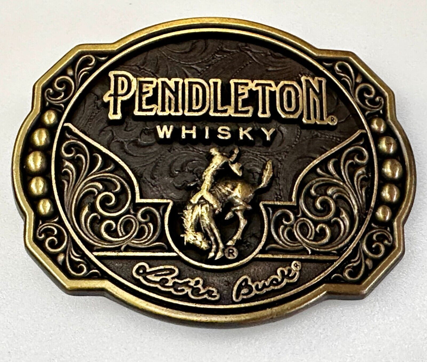 2024 Pendleton Whiskey Let'er Buck Rodeo Cowboy Montana Silversmiths Belt Buckle