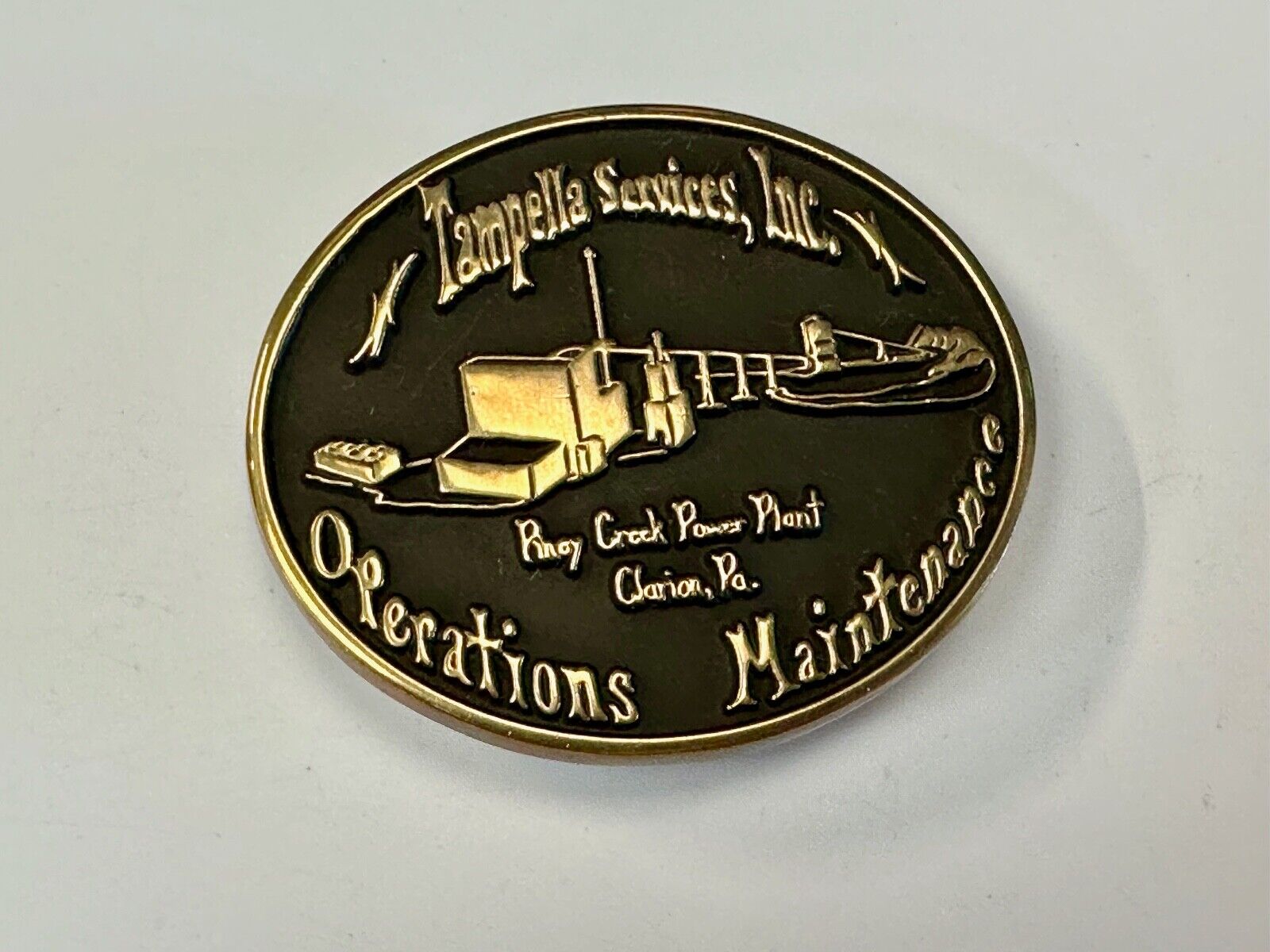 ACI Tampella Piney Creek Power Plant Clarion PA Operations Maint. belt buckle