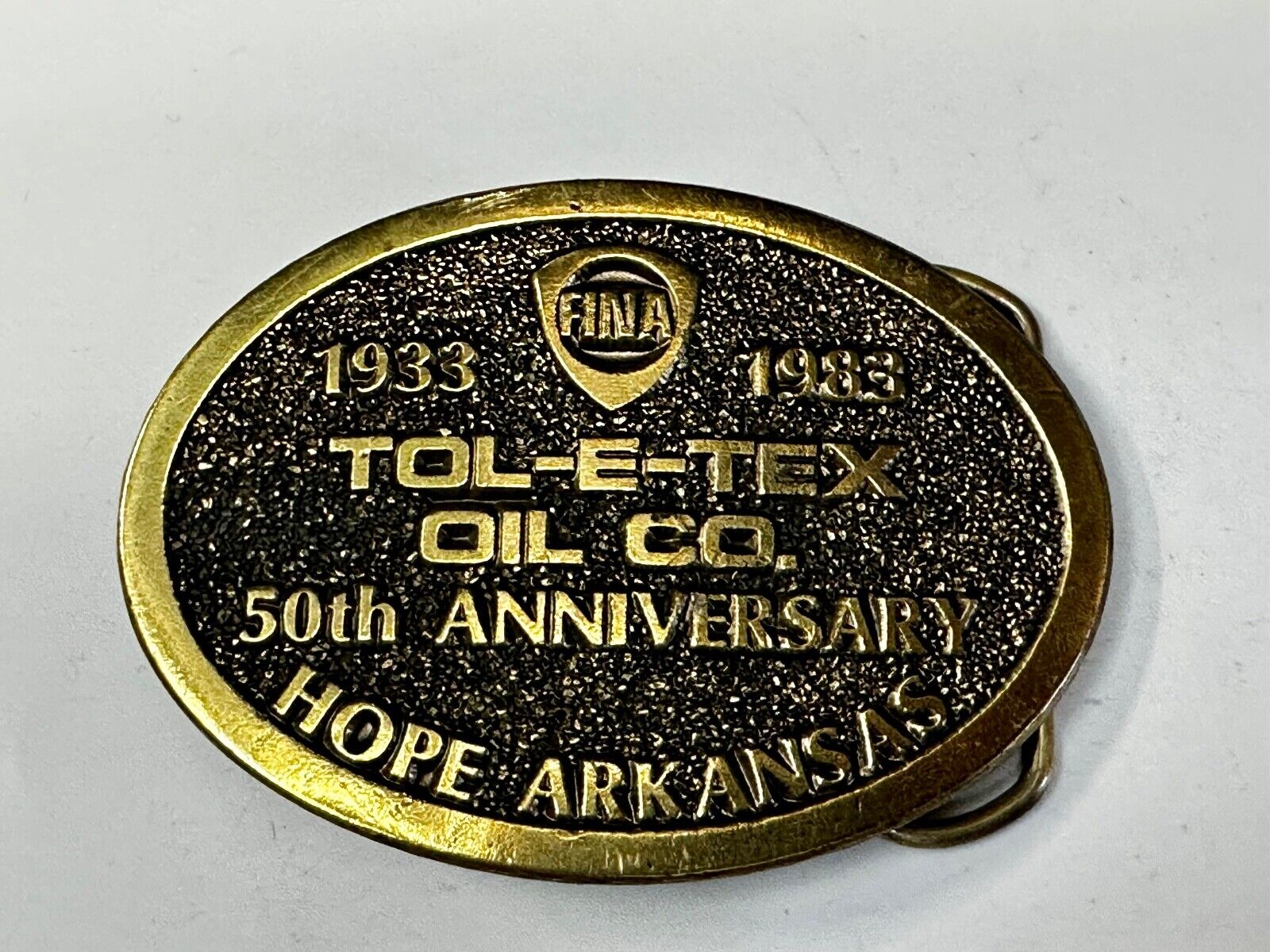 TOL-L-Tex Oil Company Hope Arkansas 50th Anniversary Great American Belt Buckle