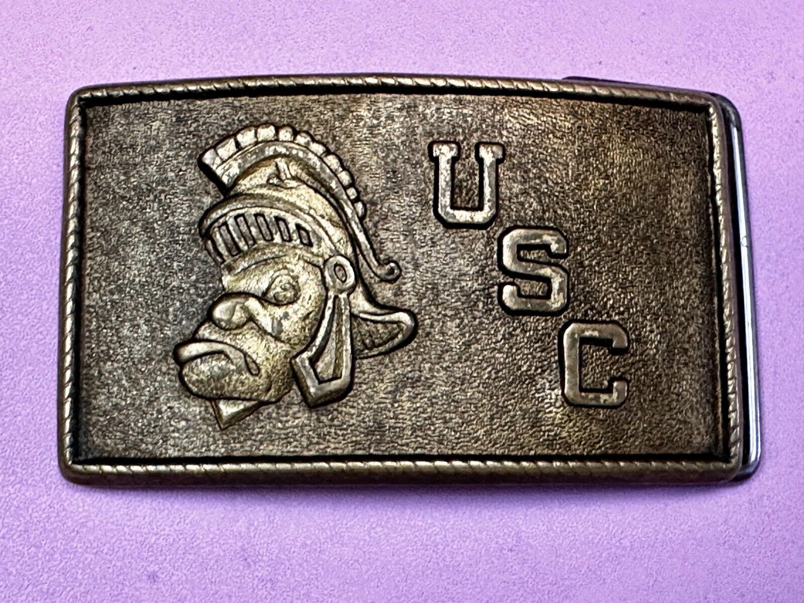 USC University Of Southern California Trojans Football Sports VTG Belt Buckle
