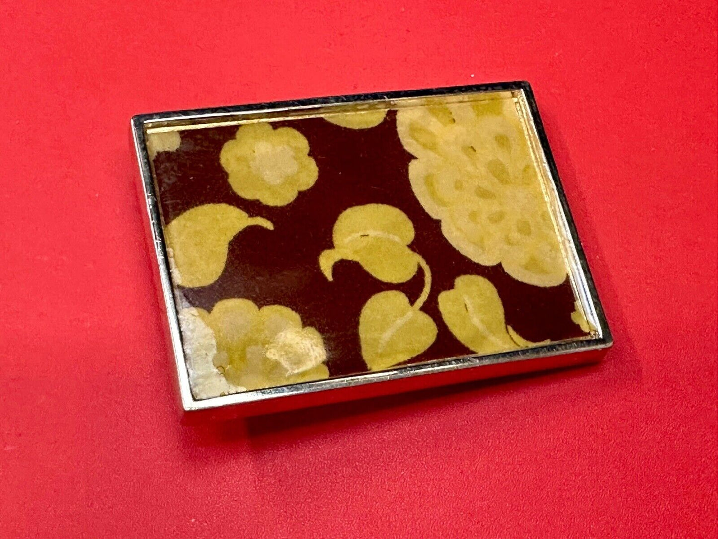 Abstract Fall Leaf Theme, What I call Wallpaper pattern Vintage Belt Buckle