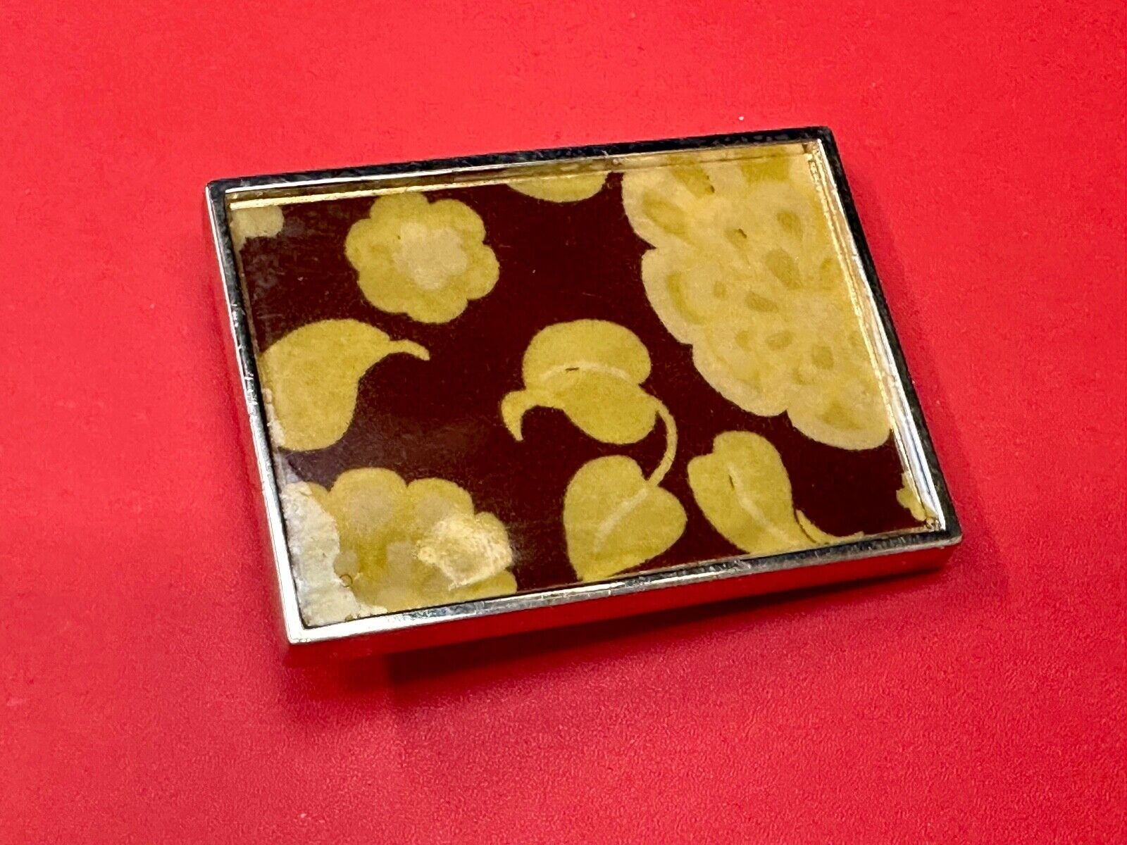 Abstract Fall Leaf Theme, What I call Wallpaper pattern Vintage Belt Buckle